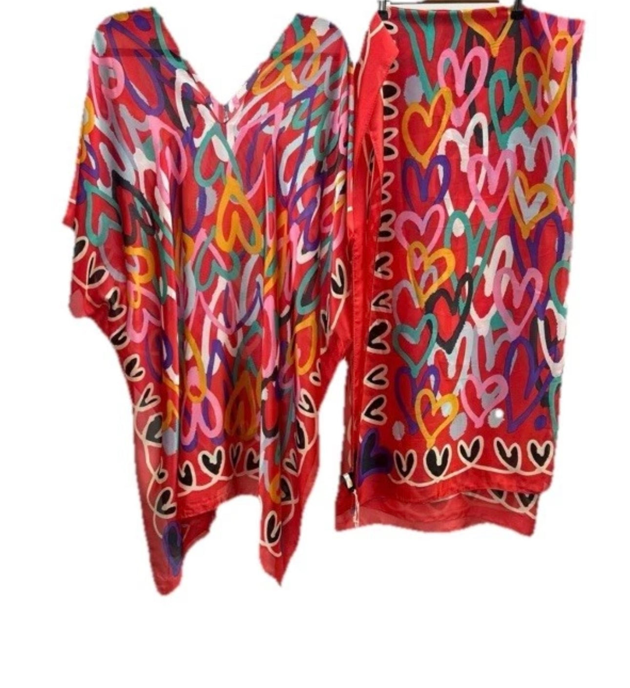 Malissa J Beach Kaftan & Coordinating Scarf – Vibrant Resort Wear | One Size