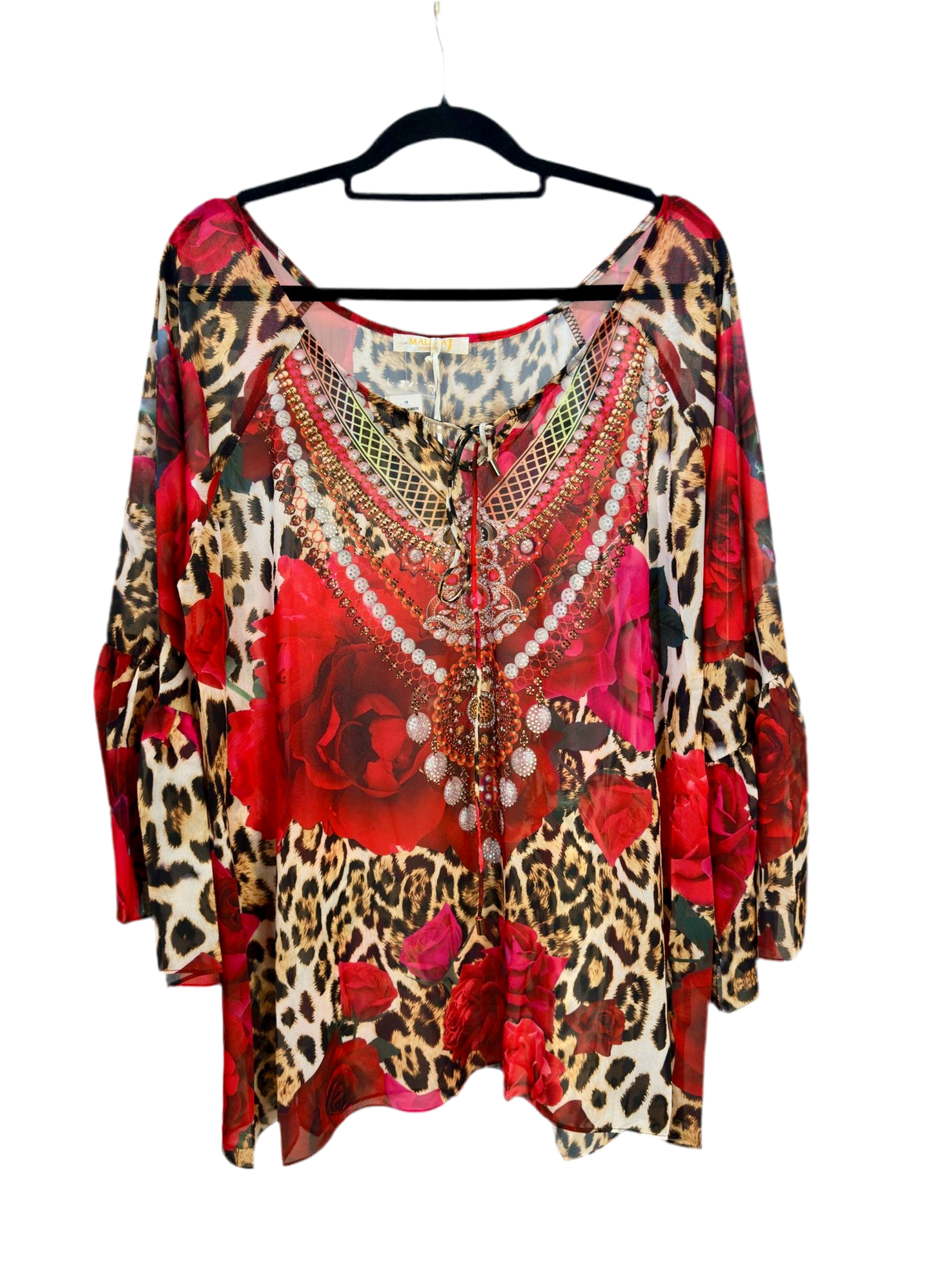 Malissa J Rose Leopard Print Tunic Top – One Size | Beach to Bar Chic