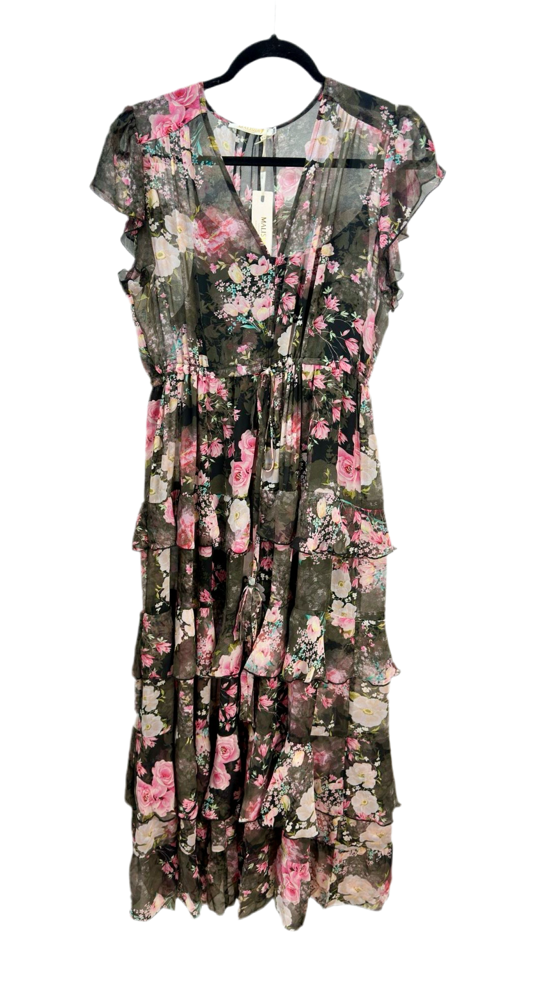 Malissa J Black Rose Print Boho Gypsy Dress – Chic & Elegant Floral Maxi