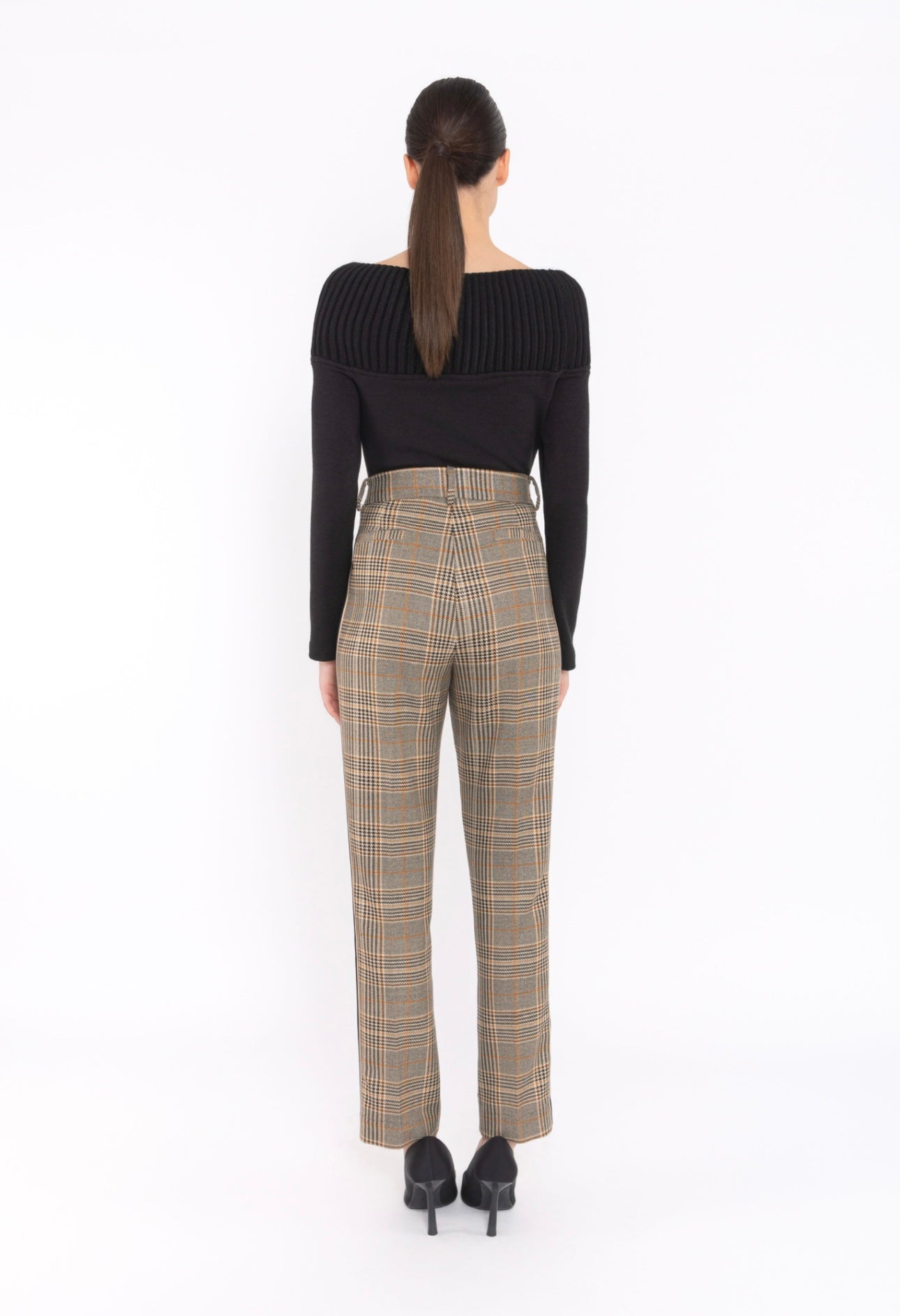 Arggido Plaid Trousers Style 49023 – Modern Tailored Chic