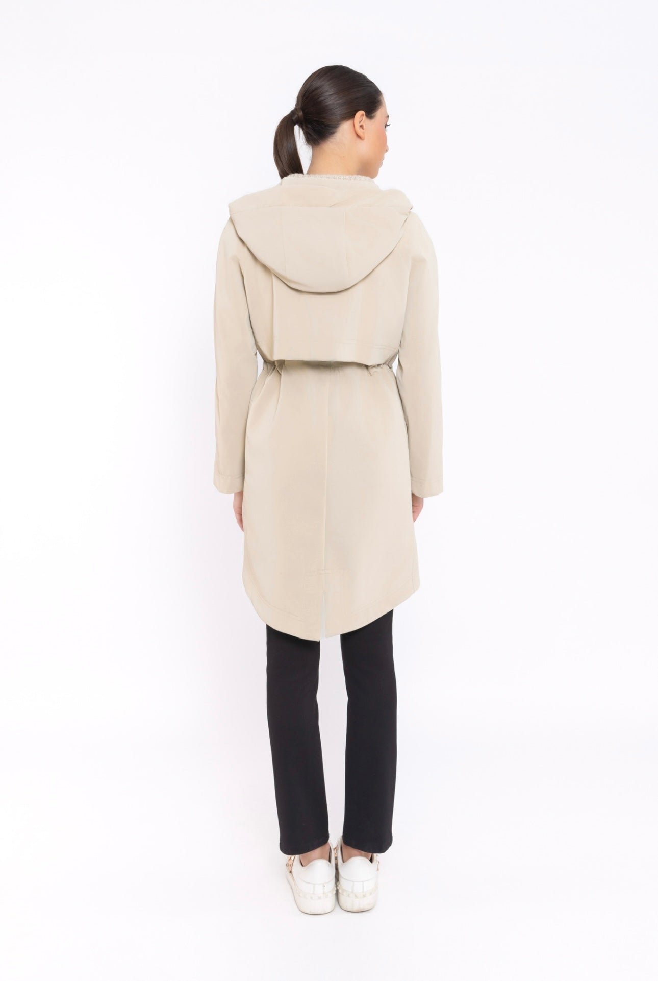 Arggido Off-White Parka Jacket Style 49112 – Modern Utility Chic