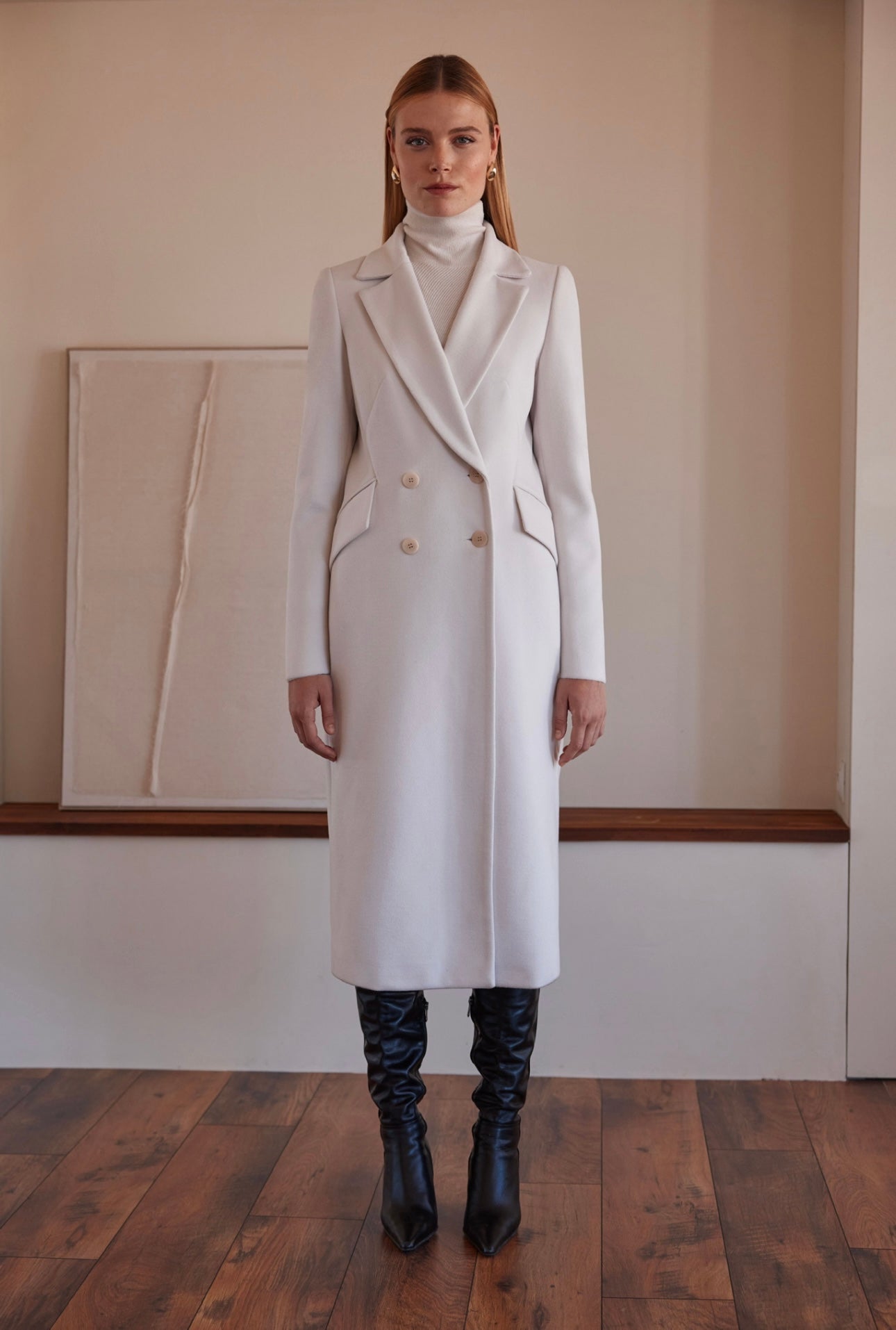 Arggido Tailored Coat – Style 49043 Available in White or Merlot