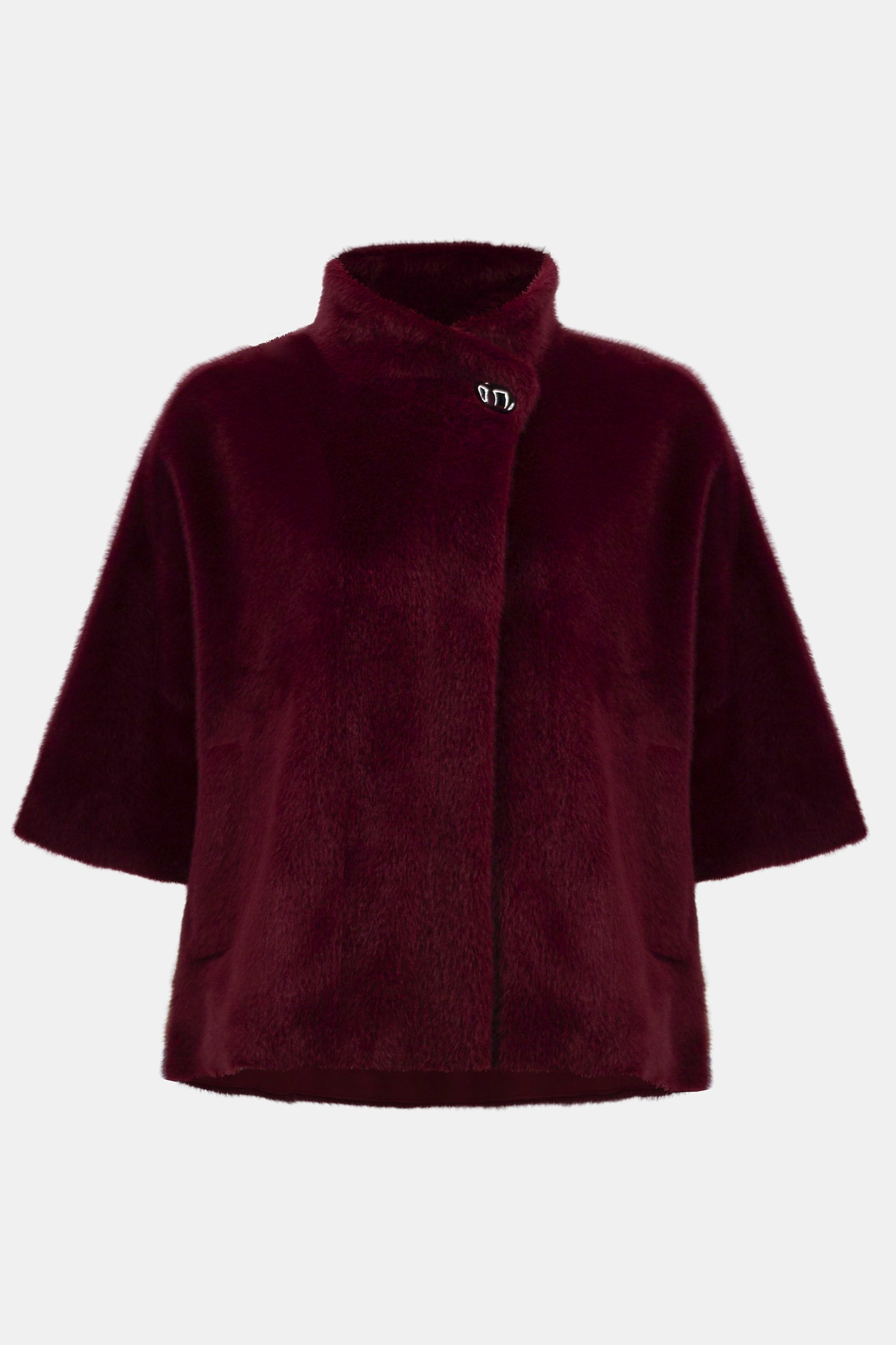 Joseph Ribkoff Bonded Faux Fur Suede Jacket
253924 in Merlot