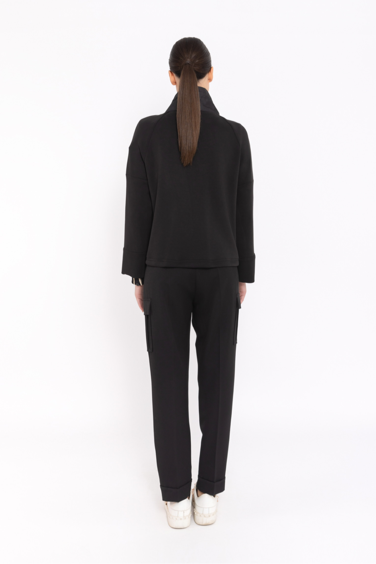 Arggido Black Jacket Style 49068 – Modern Utility Luxe