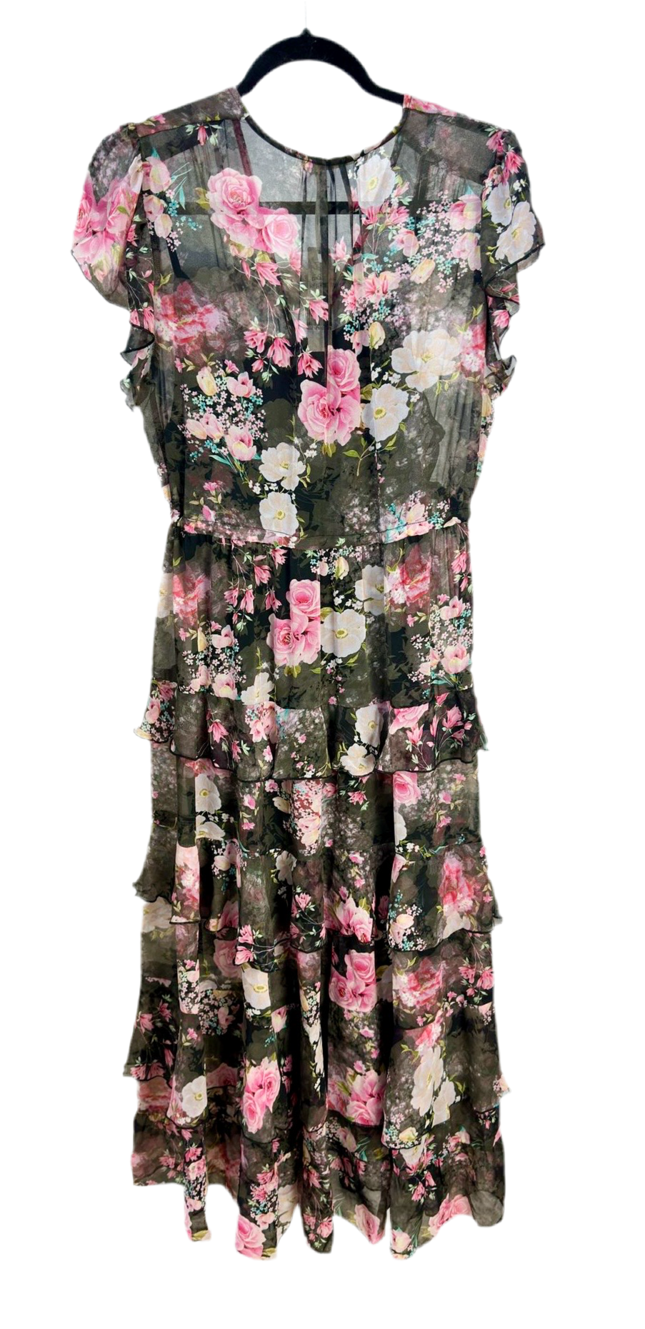 Malissa J Black Rose Print Boho Gypsy Dress – Chic & Elegant Floral Maxi