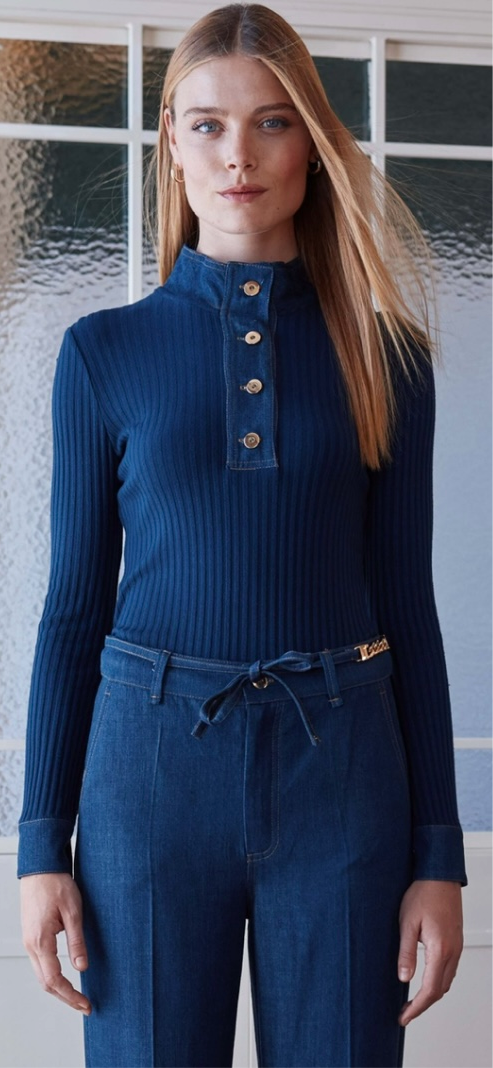 Arggido Navy Ribbed Sweater – Style 49003