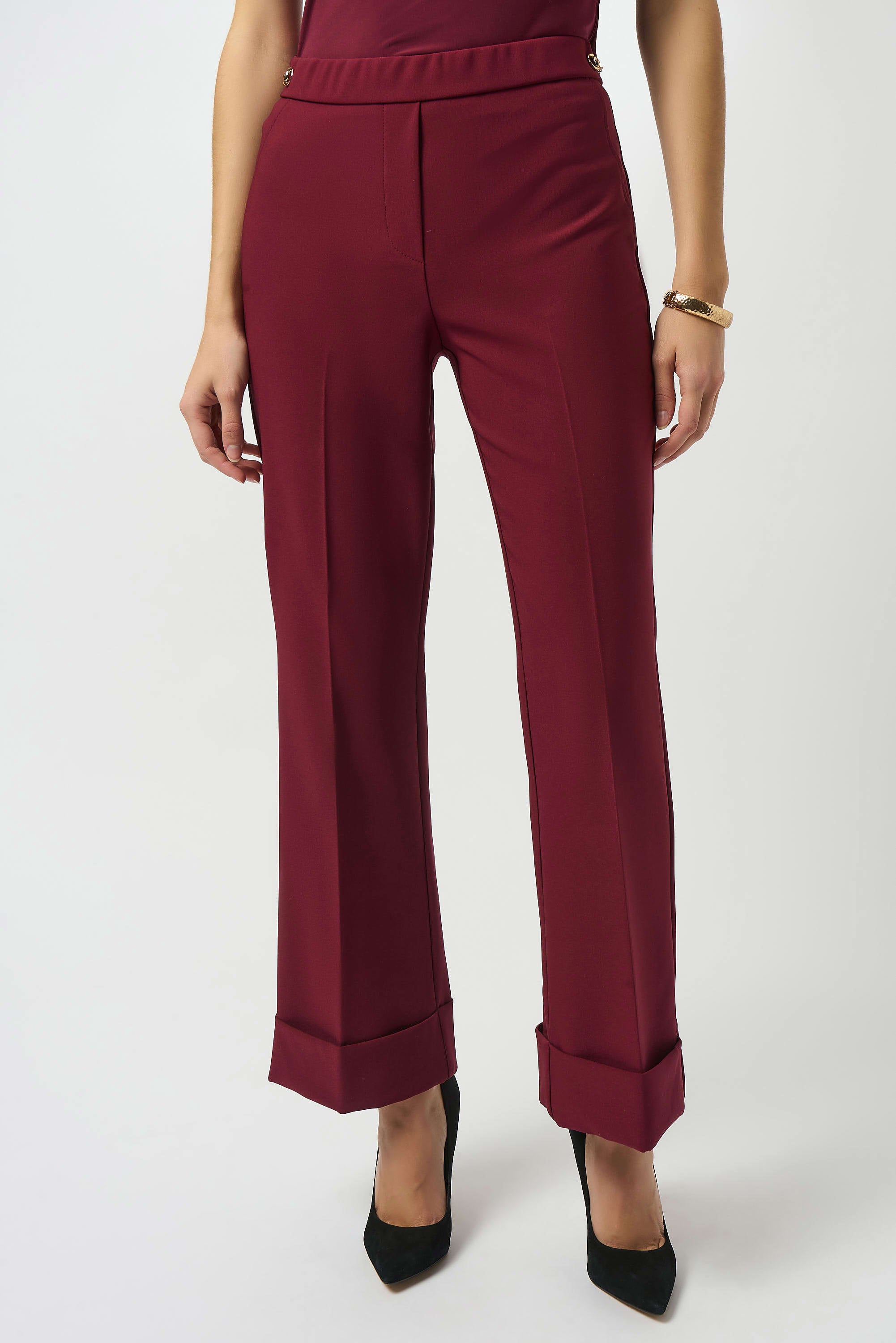 Joseph Ribkoff Lux Twill Flared Pull-On Pants
253188 in Merlot