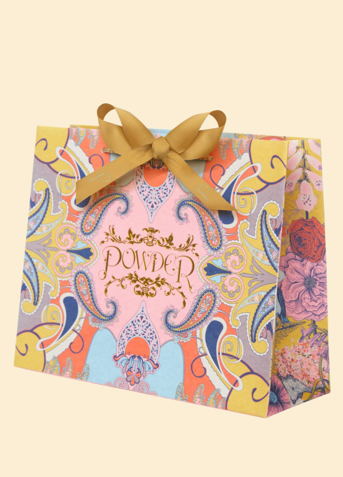 Powder - Small Quilted Vanity Bag - Delicate Tropical, Candy