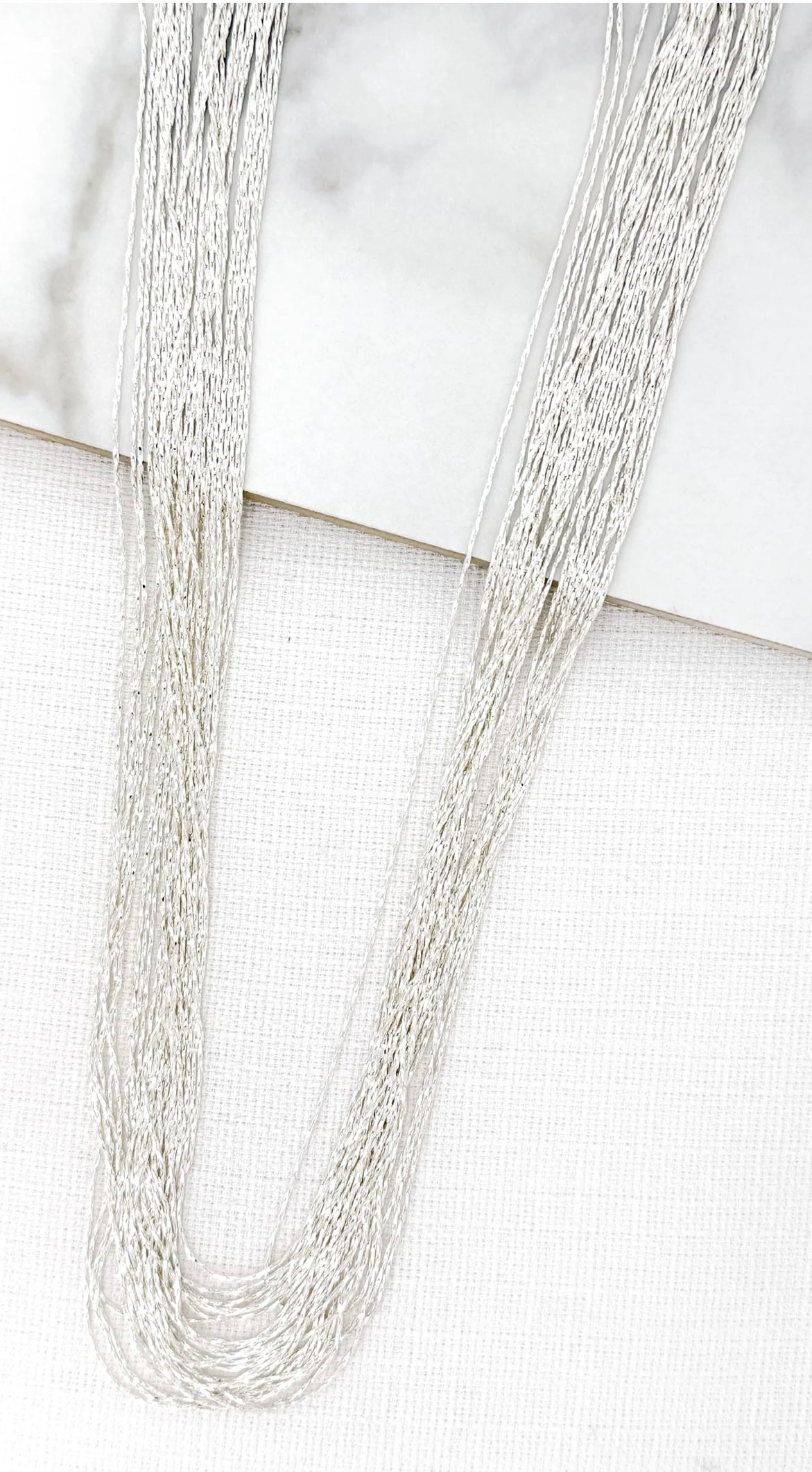 Envy Silver Multi Fine Strand Necklace Style 4330/SL/N/T