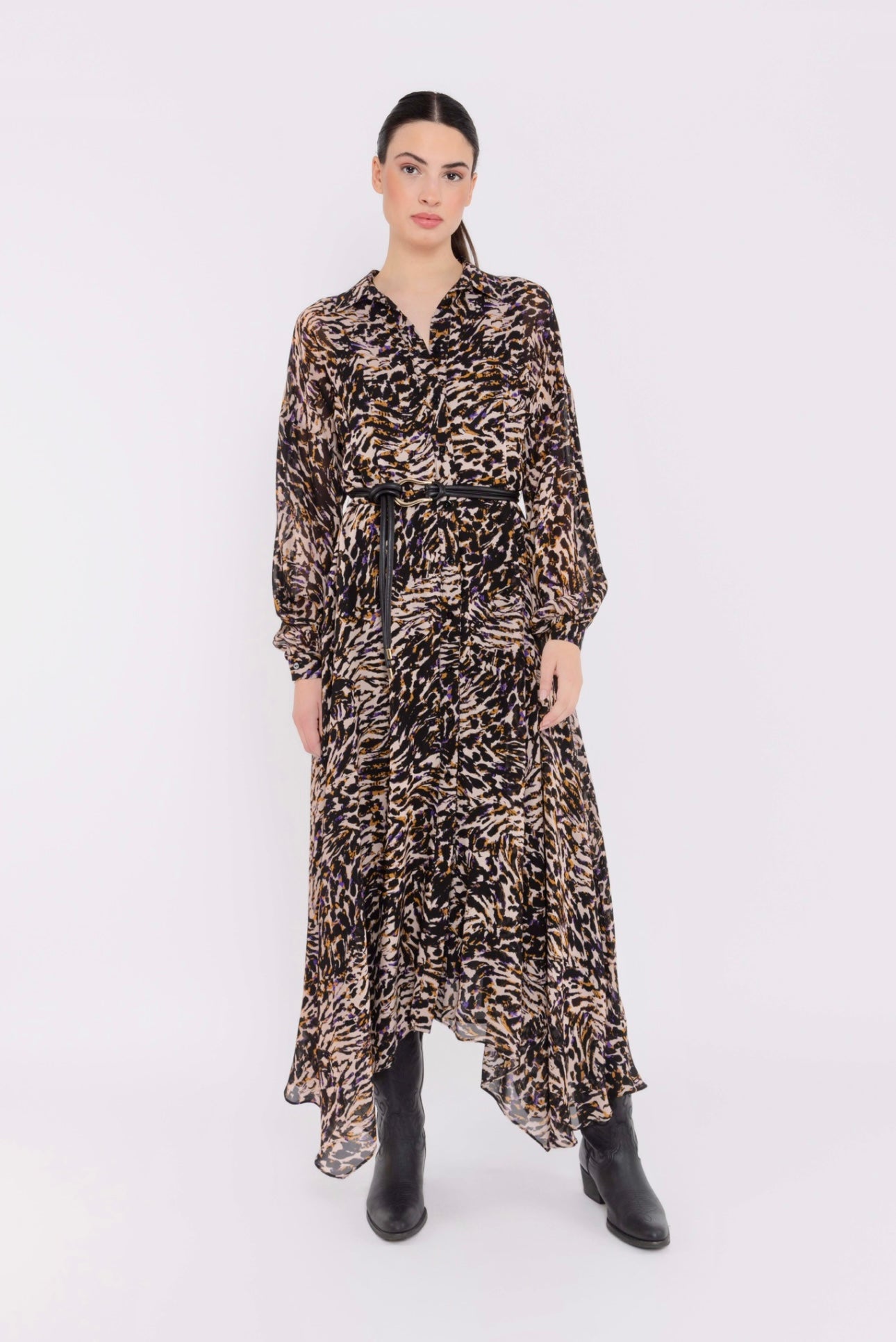 Arggido Printed Maxi Dress Style 49047 – Effortless Elegance