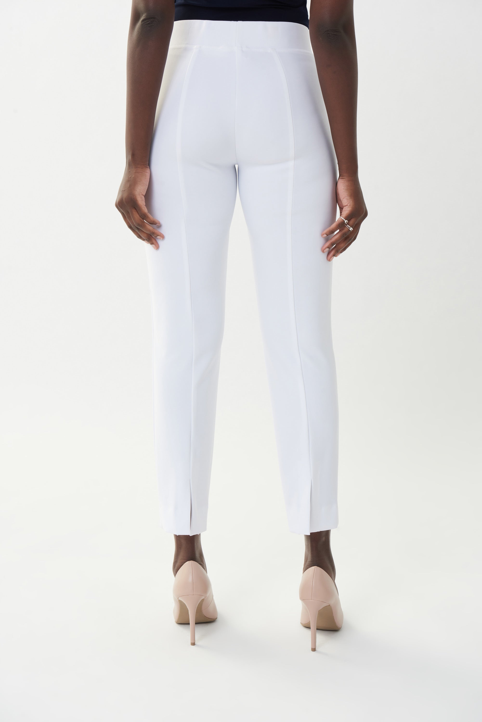 143105NOS Joseph Ribkoff Crop Flared Vanilla Trousers