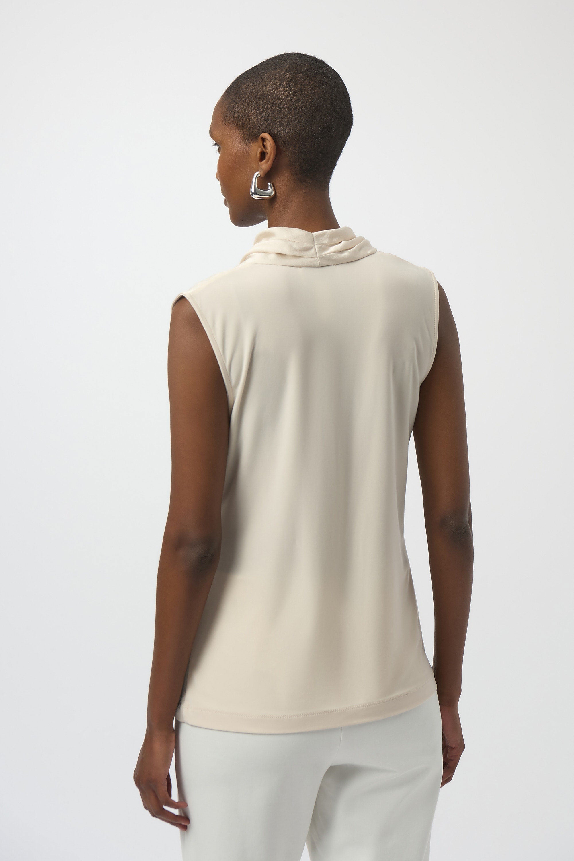 Joseph Ribkoff Recycled Satin & Silky Sleeveless Wrap Top
254215