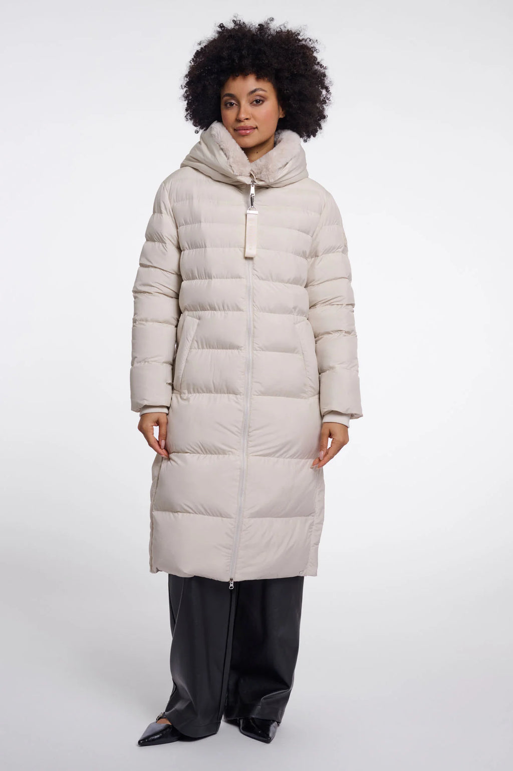 Hudson Padded Coat With Faux Fur Trim
