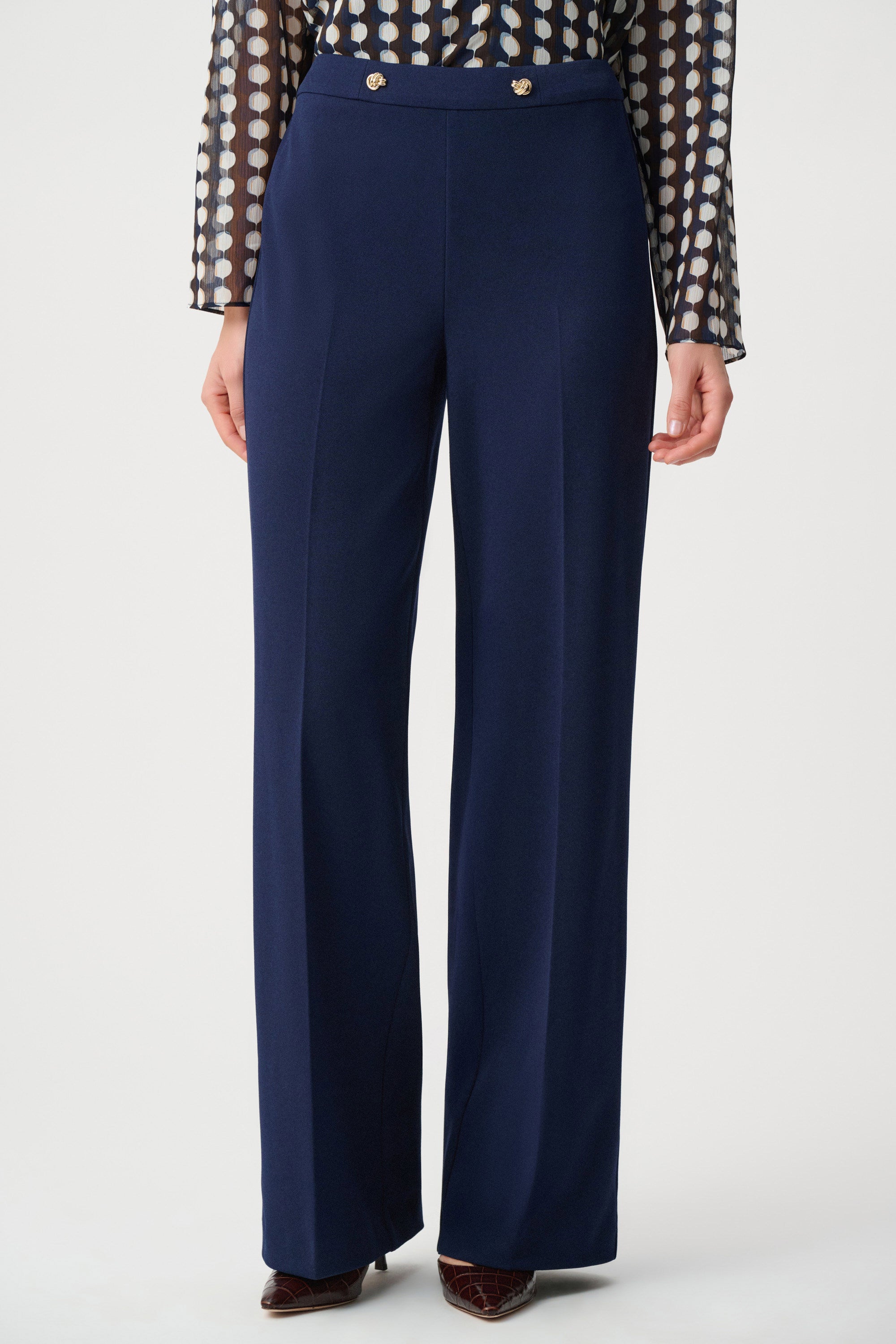 Joseph Ribkoff Scuba Crepe Wide Leg Pull-On Pants
263090 Indigo