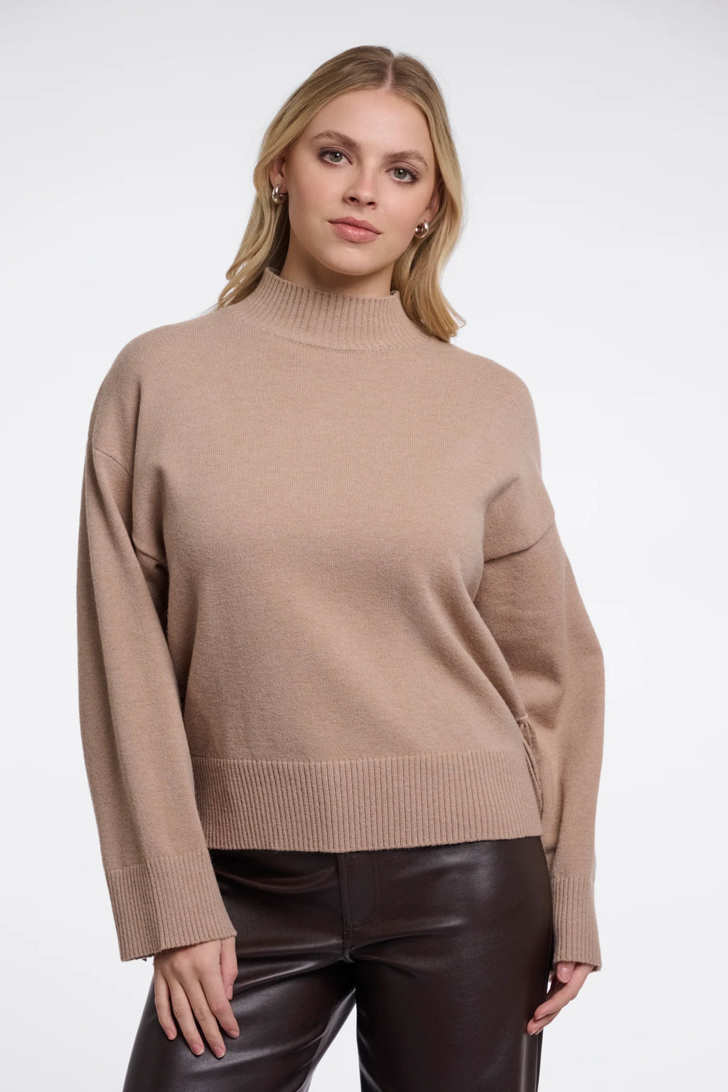 Rino & Pelle Melis Fringe Sweater in Dusty Oat