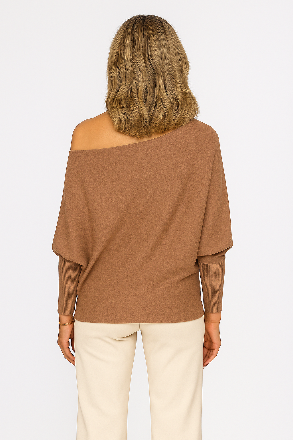 Alpini Made in Italy Asymmetrical Knit Sweater – Multi-Way Styling