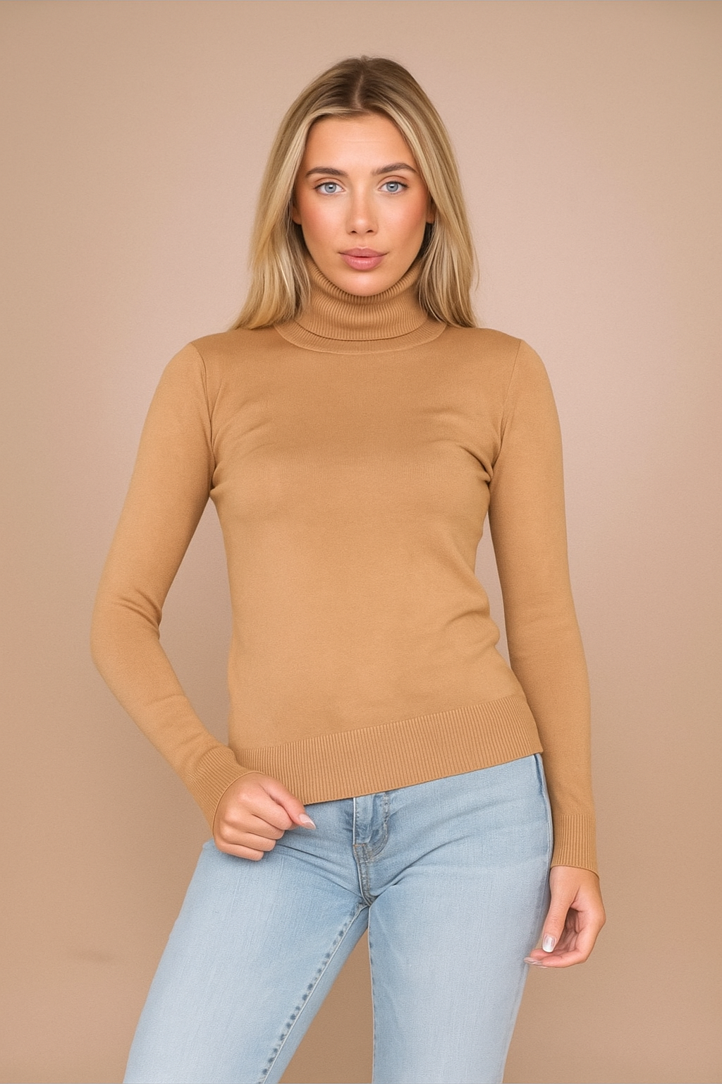 Kurt Muller Fine Knit Polo Neck Sweater