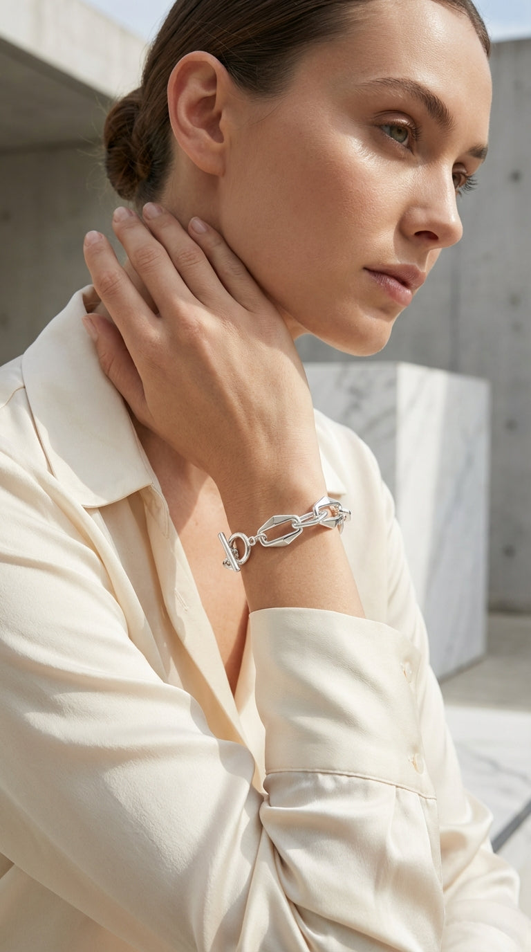 Envy 4761 Silver Link Bracelet – Complimentary Gift Packaging