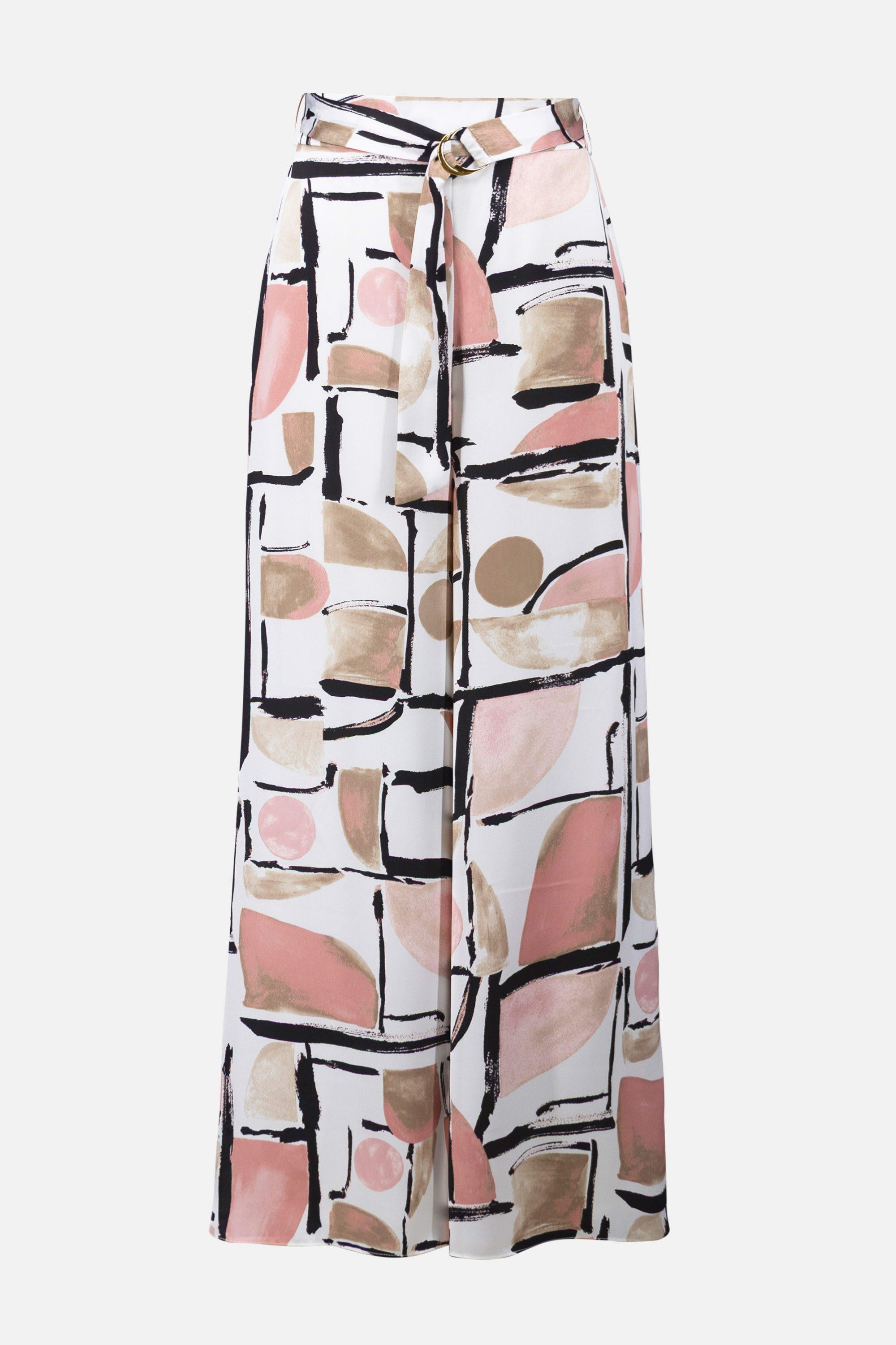 Joseph Ribkoff Recycled Satin Abstract Print Wide Leg Pull-On Pants
261198