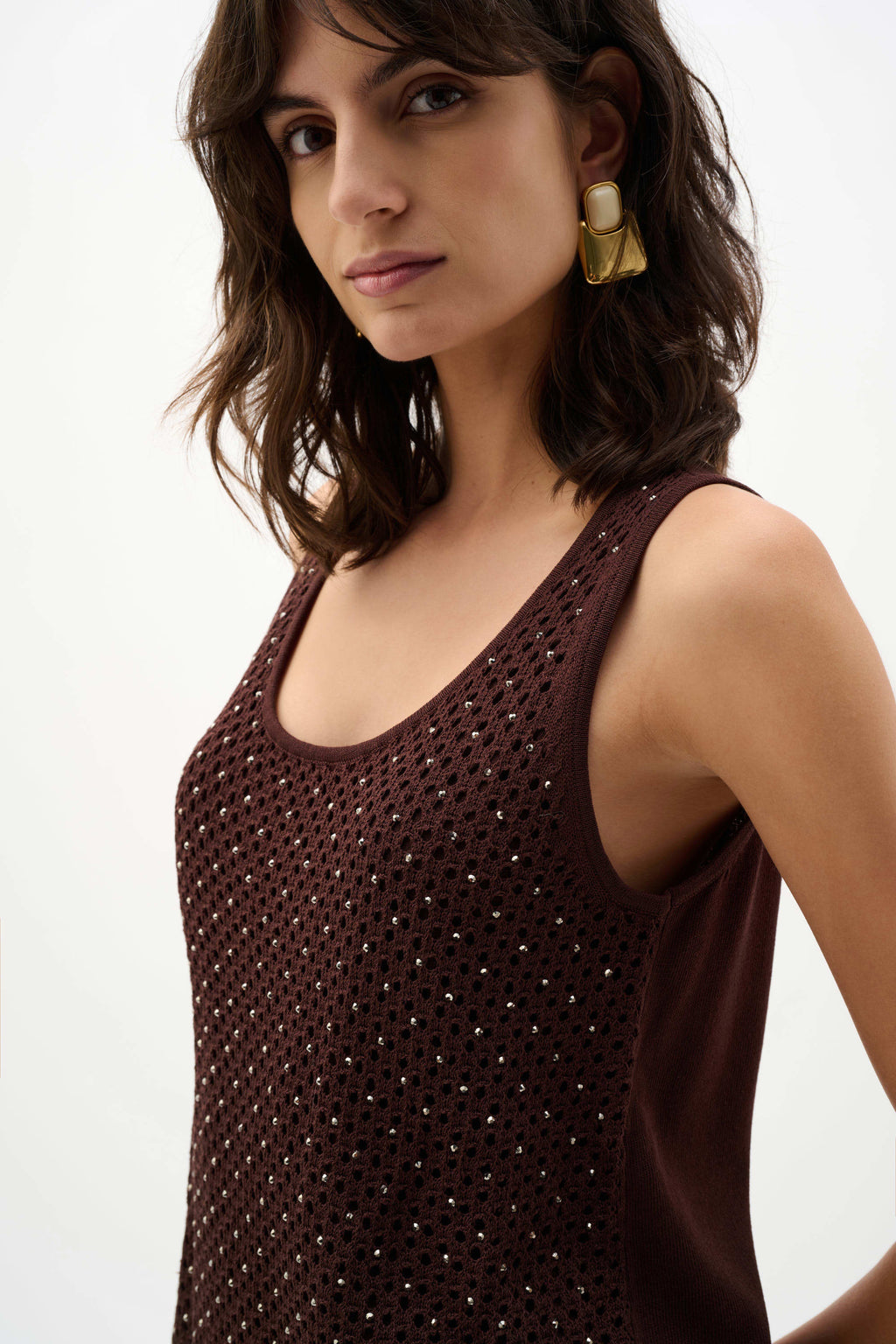 Joseph Ribkoff Embellished Knit Camisole
262957 In Mahogany Or Vanilla