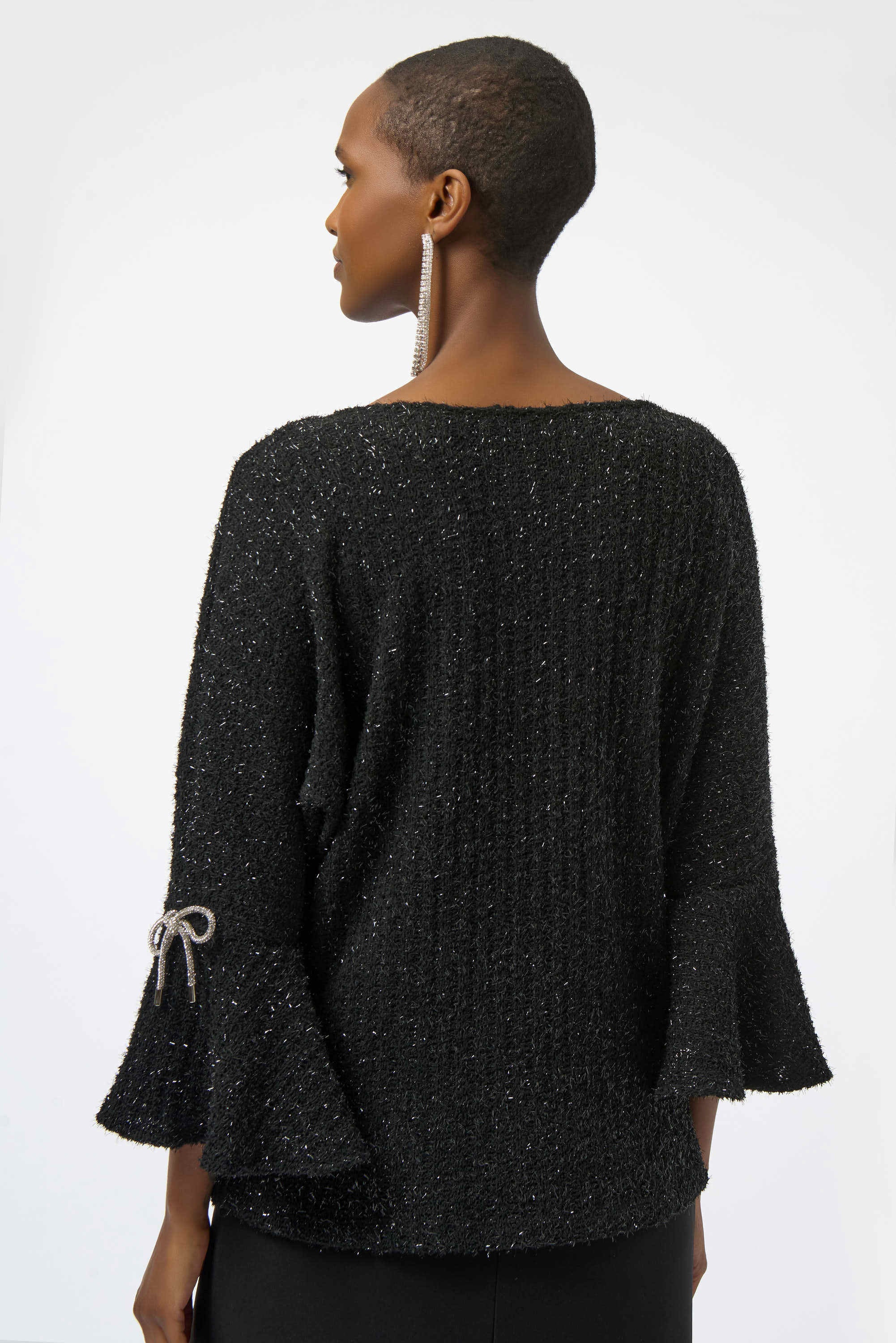 Joseph Ribkoff Fuzzy Metallic Knit Boxy Top
254098