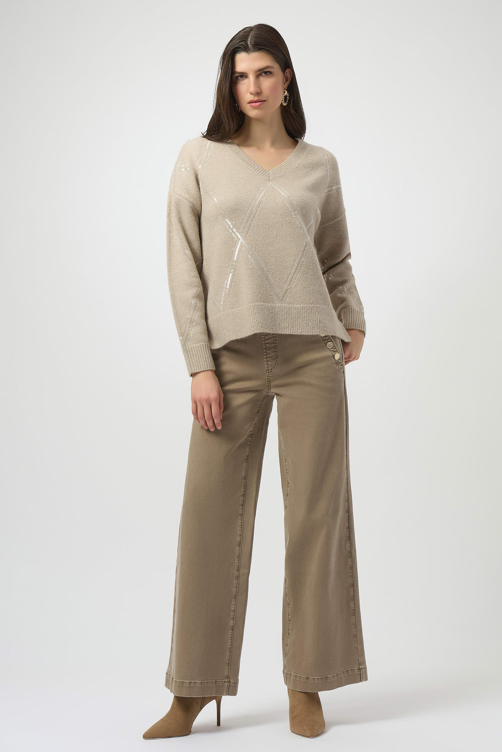 Joseph Ribkoff Classic Wide Leg Pull-On Jeans
254919 in Fawn