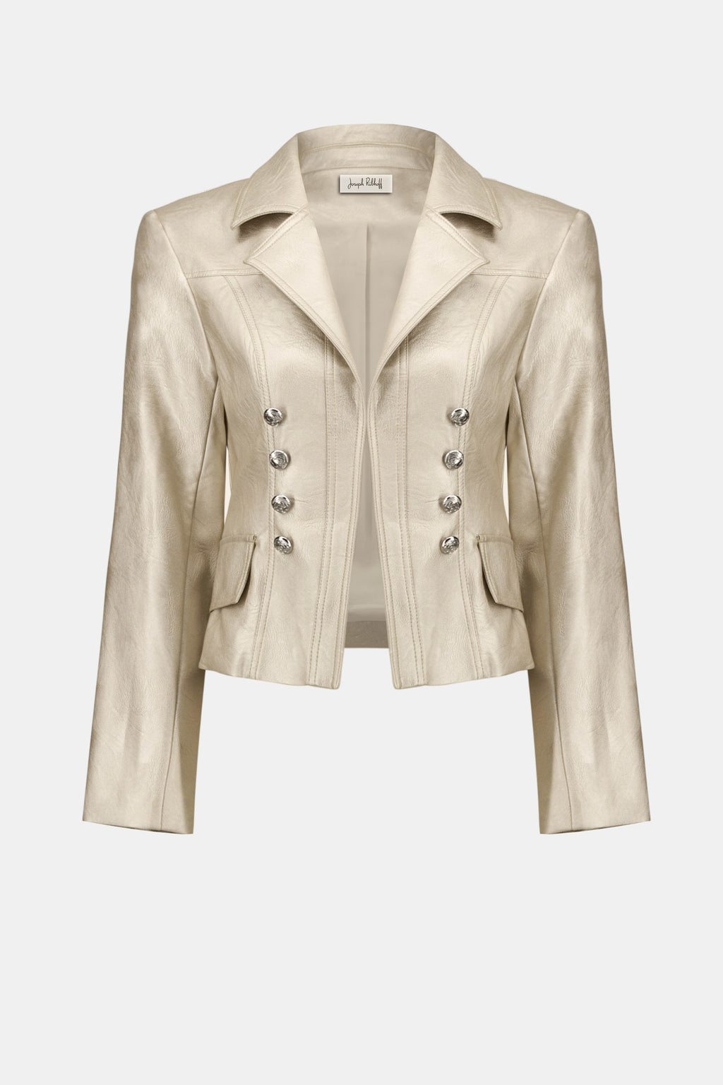Joseph Ribkoff Leatherette Notched Collar Fitted Jacket
254925