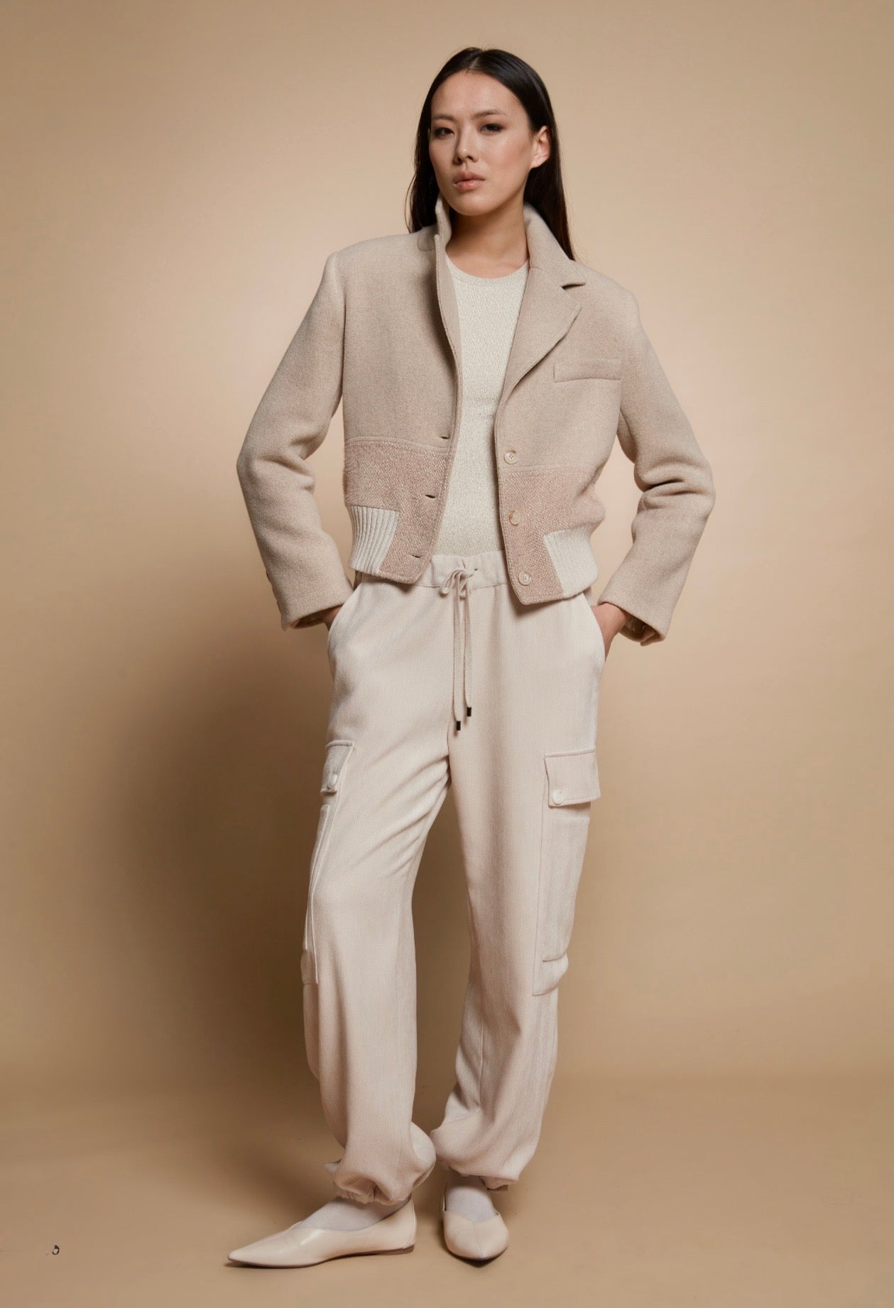 Tricot Chic Ivory Combat Pants – Style Z628/96