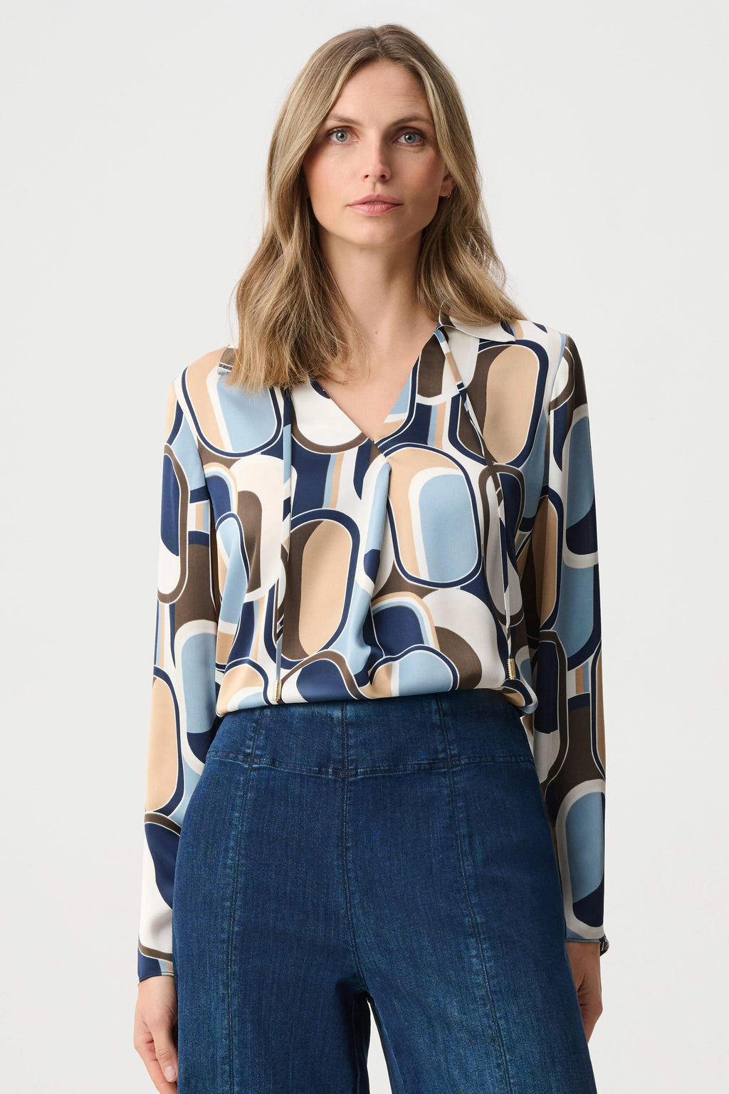 Joseph Ribkoff Recycled Satin Geometric Top
263071