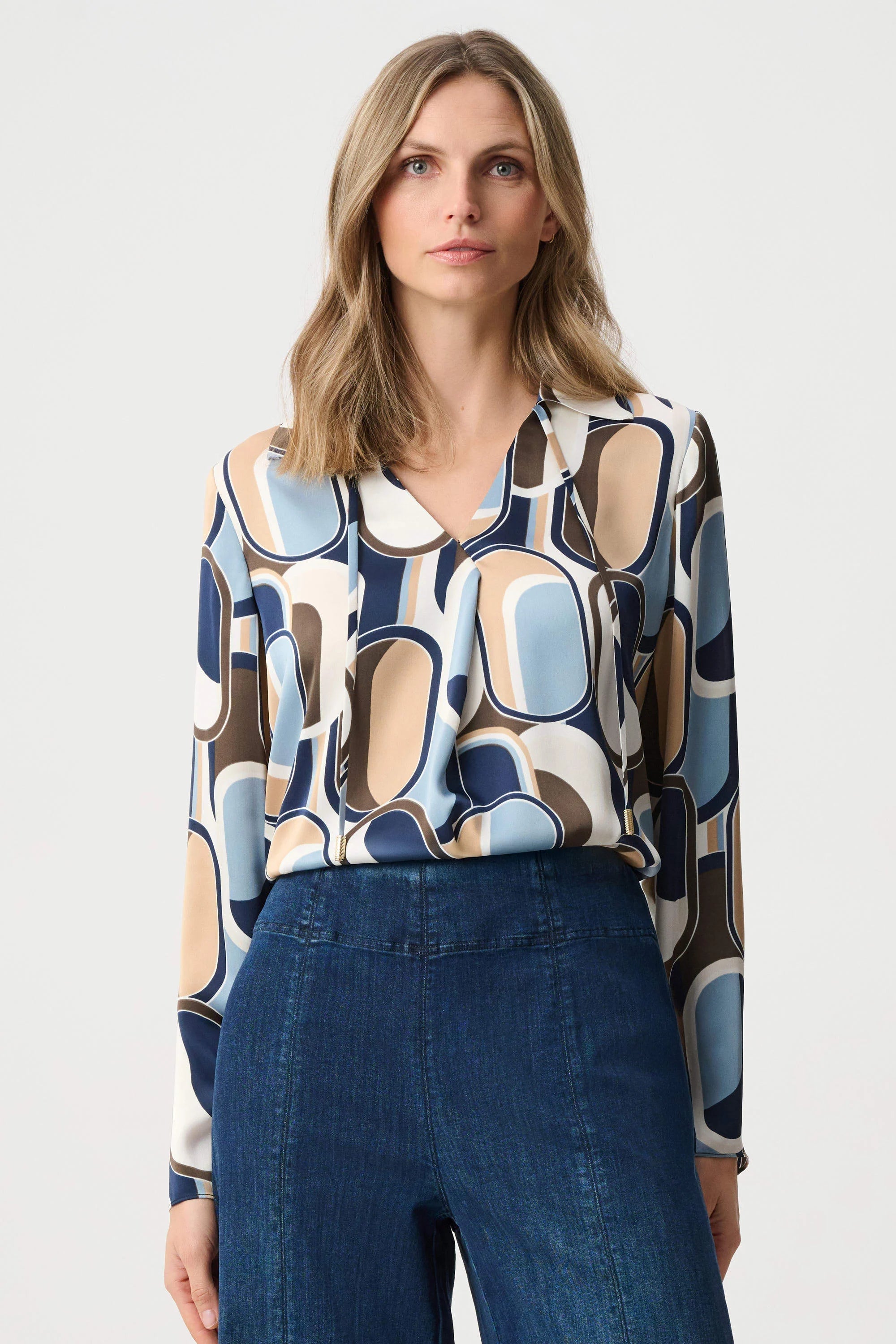 Joseph Ribkoff Recycled Satin Geometric Top
263071