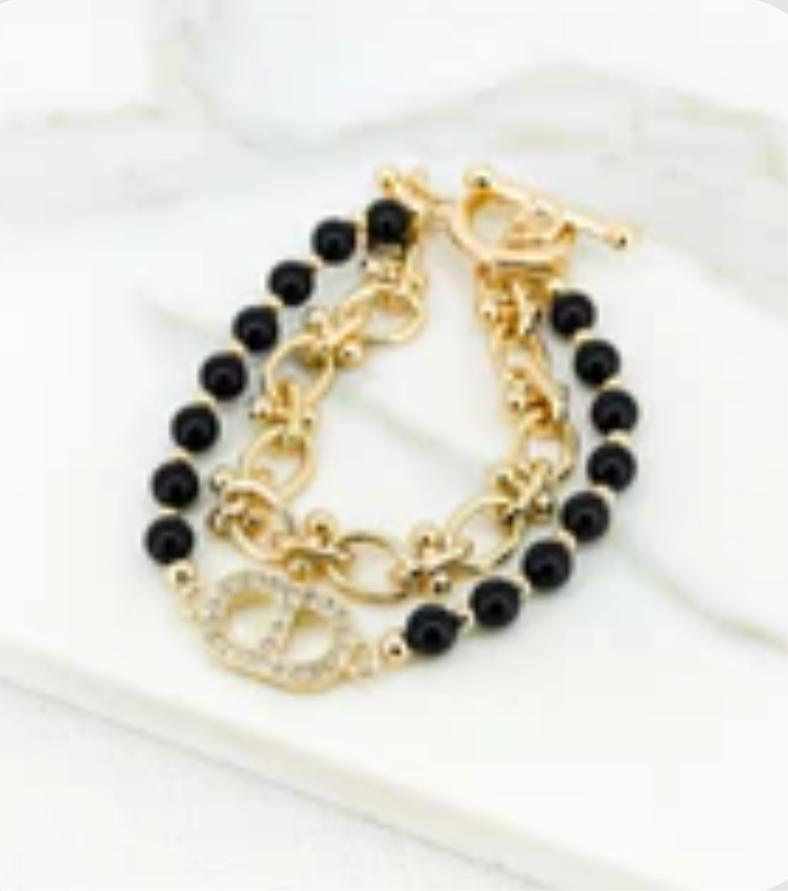 Envy Jewellery Bracelet Style 4527/BK/B/G