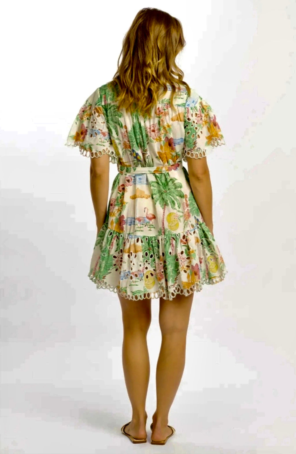 Miss June NS110 Dress Alva – Short Sleeve Dress with Belt One Size