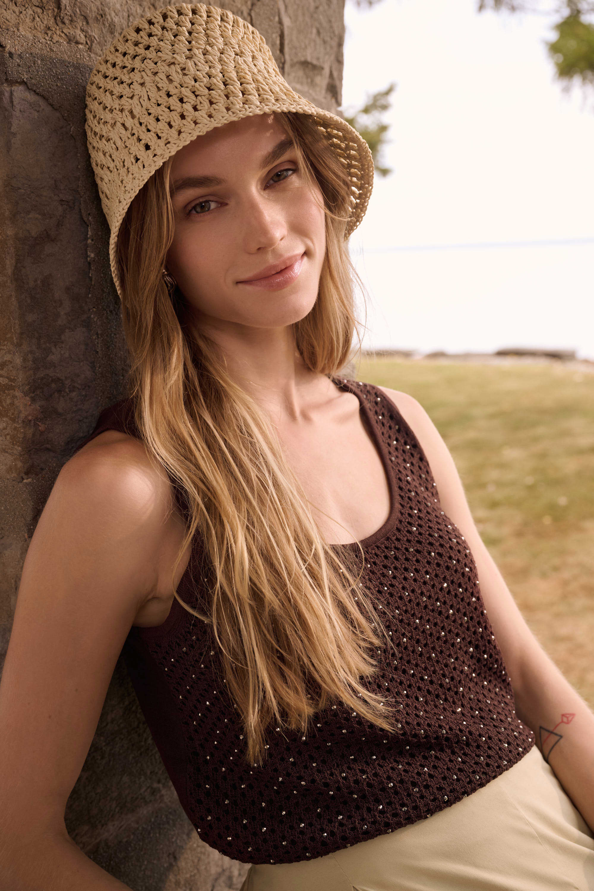 Joseph Ribkoff Embellished Knit Camisole
262957 In Mahogany Or Vanilla