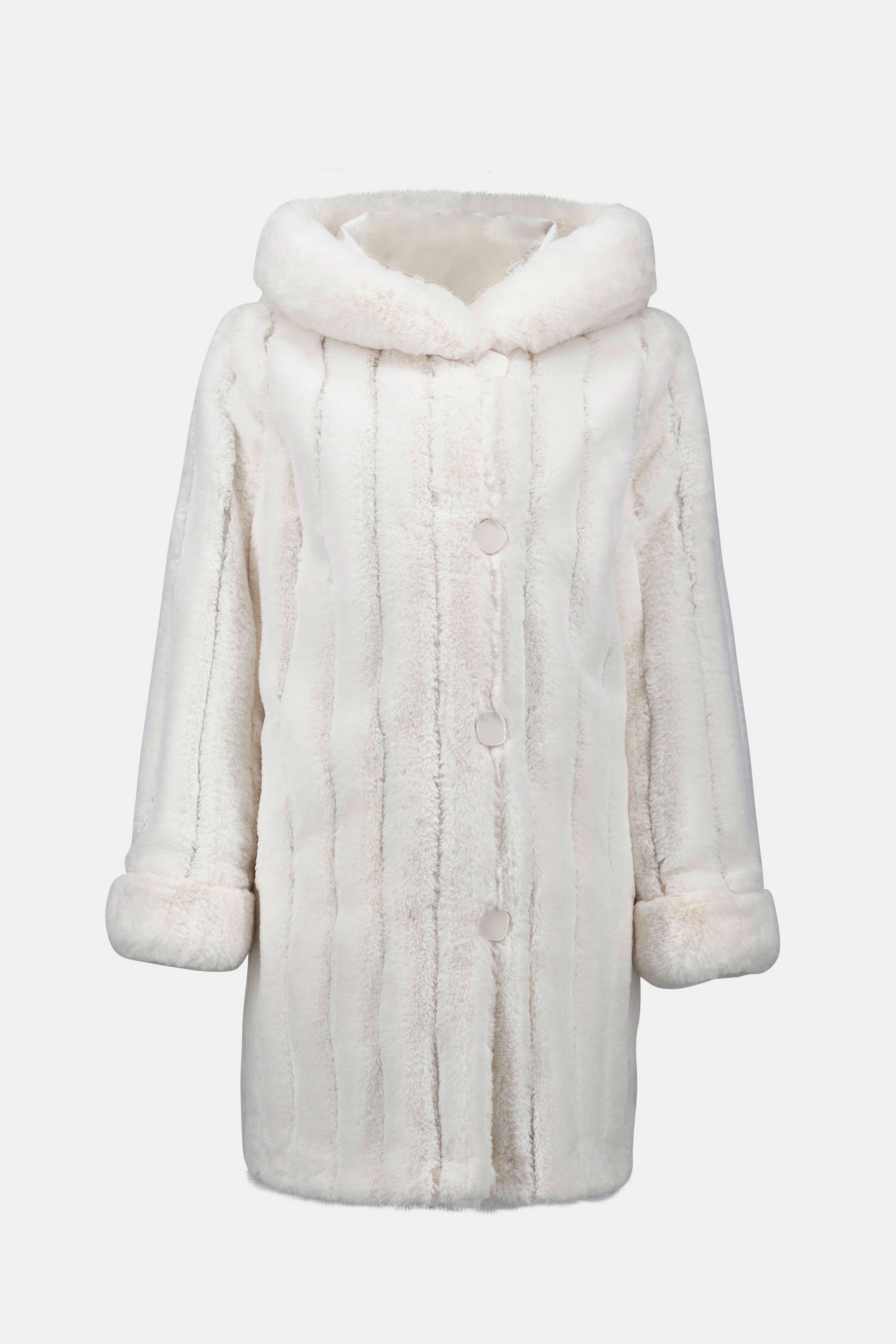 Joseph Ribkoff Faux Fur Reversible Hooded Coat
253926 in Vanilla