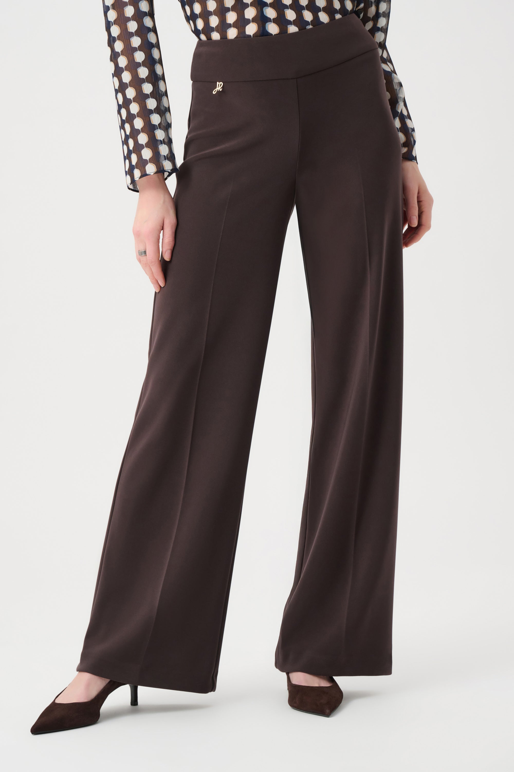 Joseph Ribkoff Silky Knit Wide-Leg Pull-On Pants
263074 Mocha