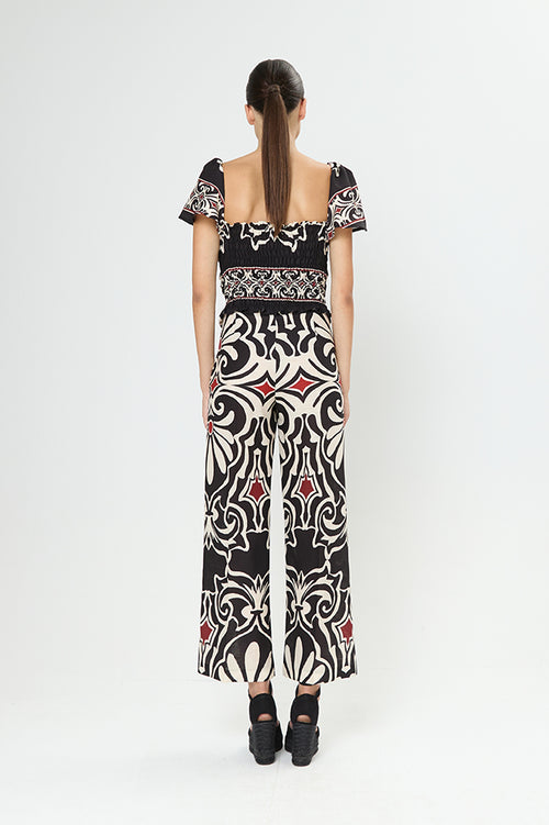 Arggido Aztec print coordinate top and trouser set