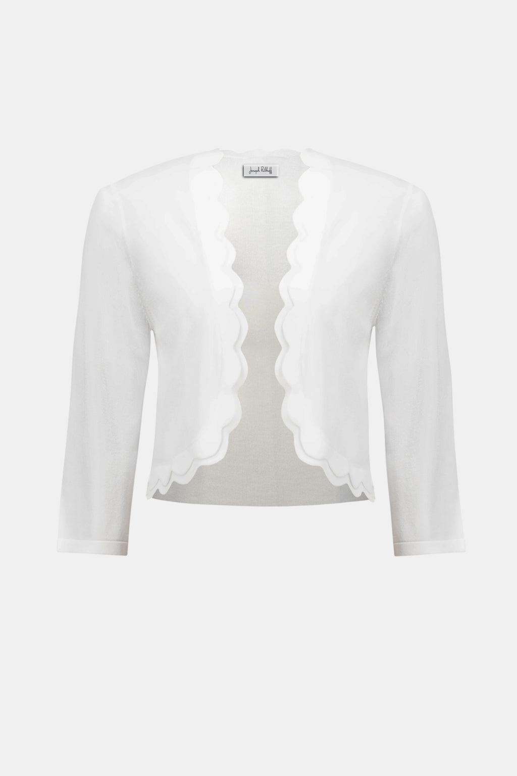 Viscose Sweater Knit Fitted Bolero Cardigan
262923 In Vanilla