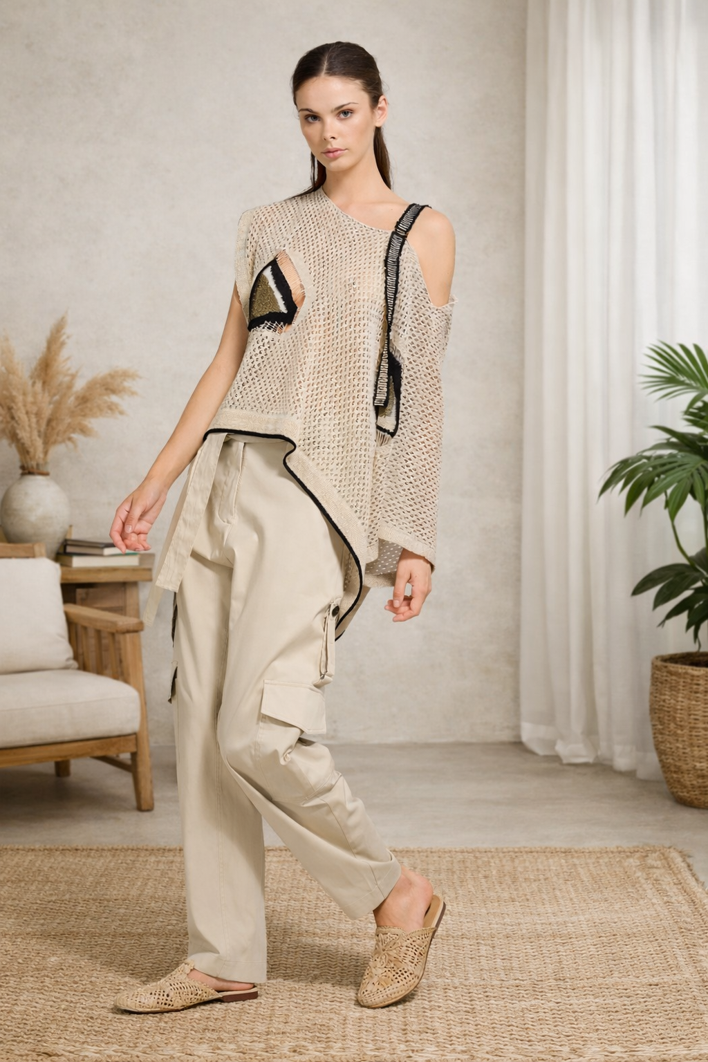 Tricot Chic Cargo Trousers – Style U117