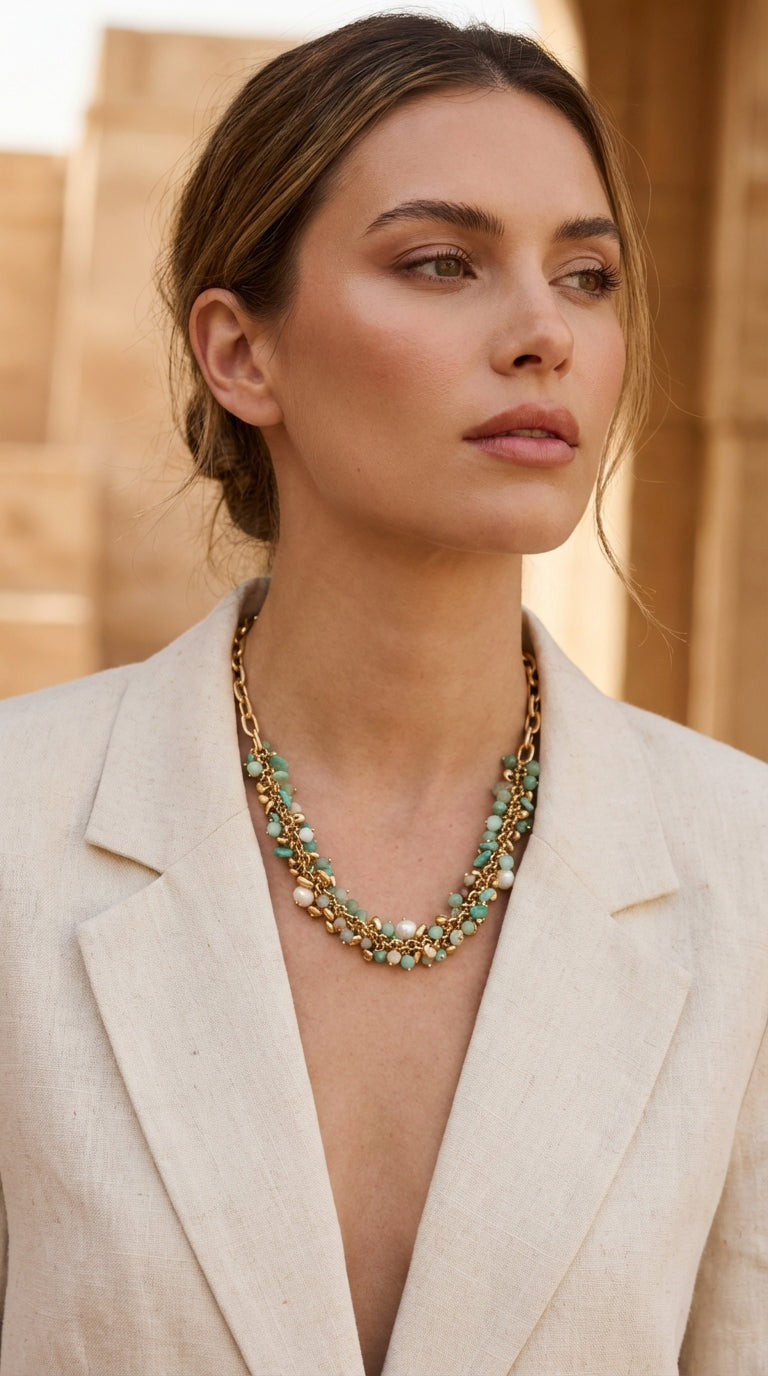 Envy Beaded Chain Necklace – Style 4887 (Complimentary Gift Packaging)