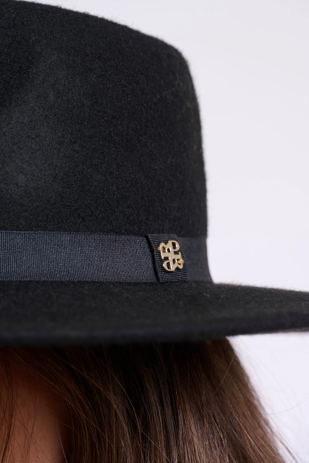 Rino & Pelle Valerio 100% Wool Felt Hat - Black
