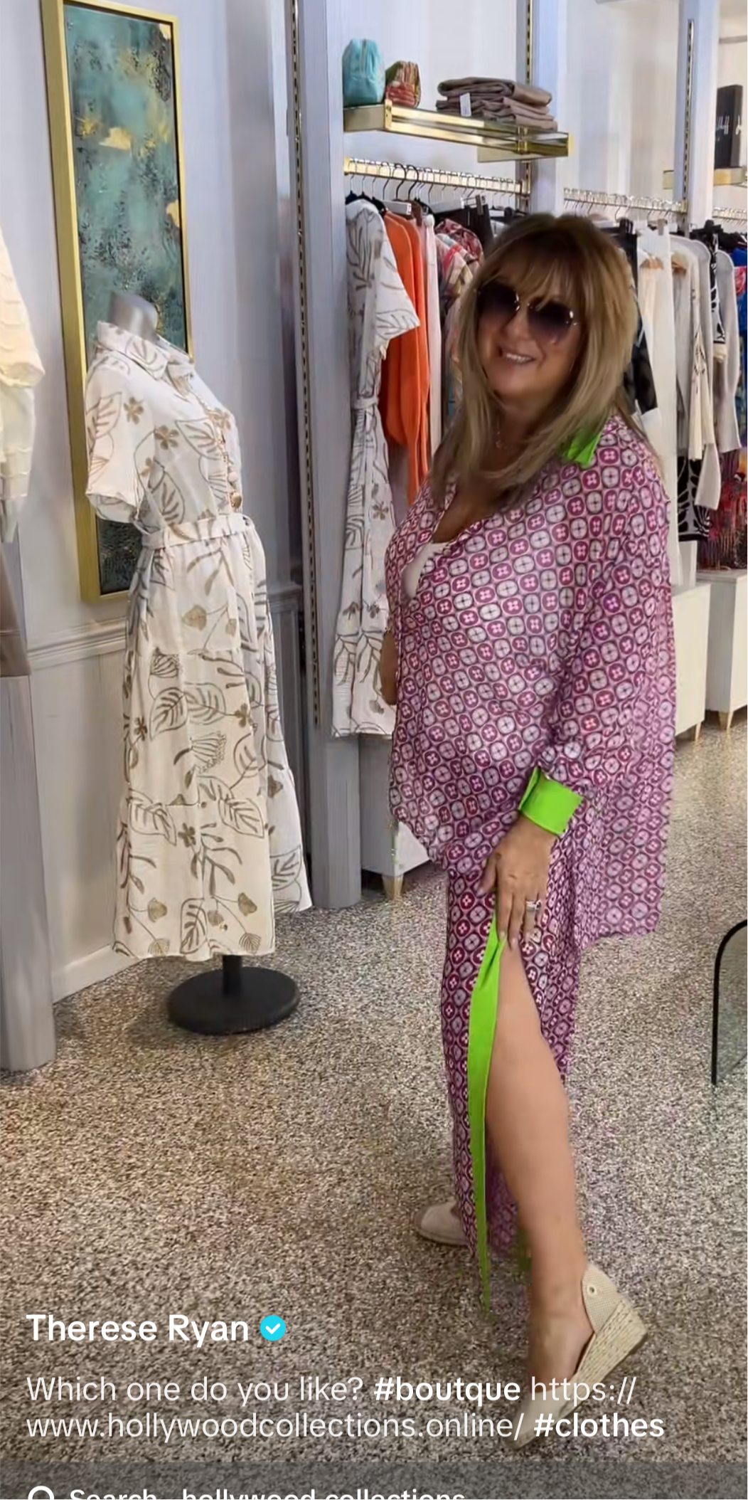 Malissa J Pink and Lime Green Palazzo Pants One Size