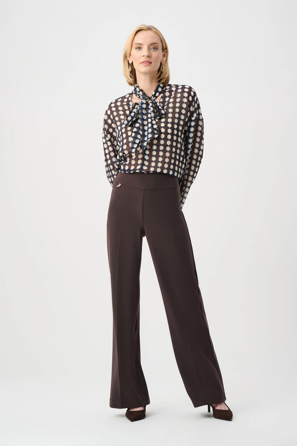 Joseph Ribkoff Silky Knit Wide-Leg Pull-On Pants
263074 Mocha