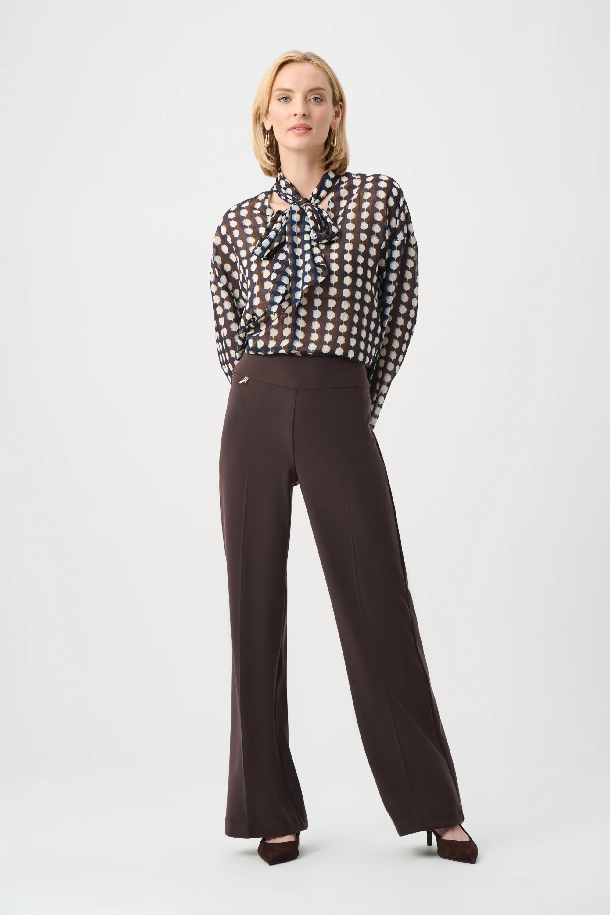 Joseph Ribkoff Silky Knit Wide-Leg Pull-On Pants
263074 Mocha