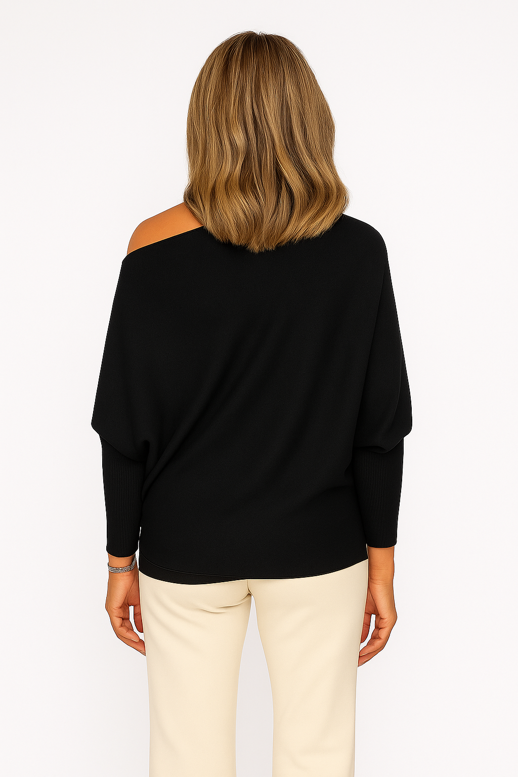 Alpini Made in Italy Asymmetrical Knit Sweater – Multi-Way Styling