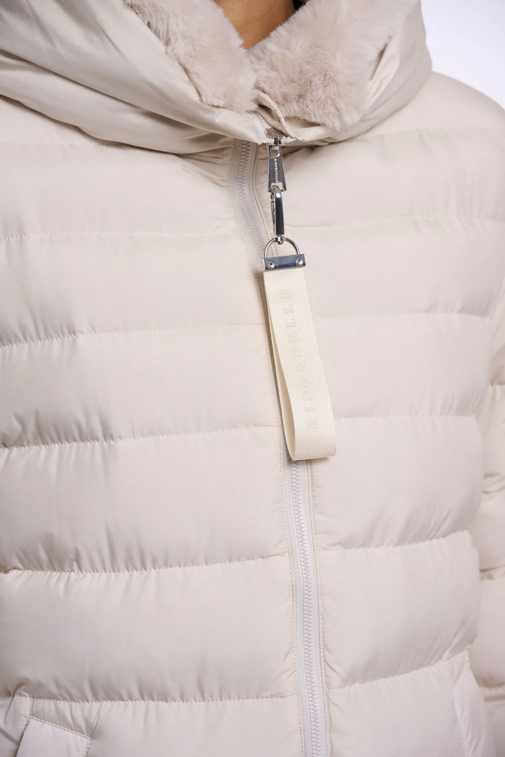 Hudson Padded Coat With Faux Fur Trim