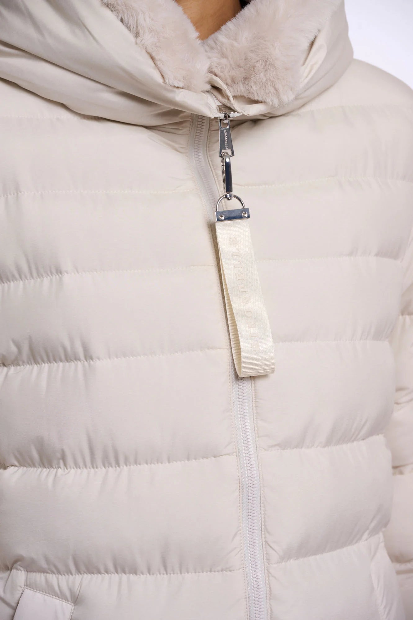 Hudson Padded Coat With Faux Fur Trim