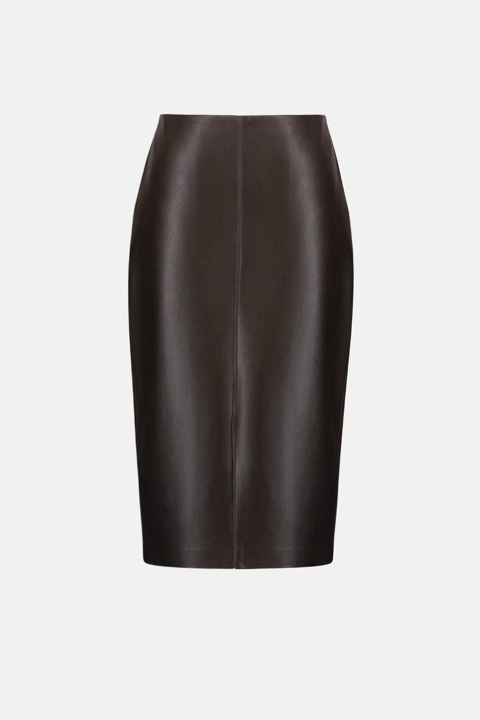 Joseph Ribkoff Bonded Leatherette Pencil Skirt
263213 Mocha A/W 26