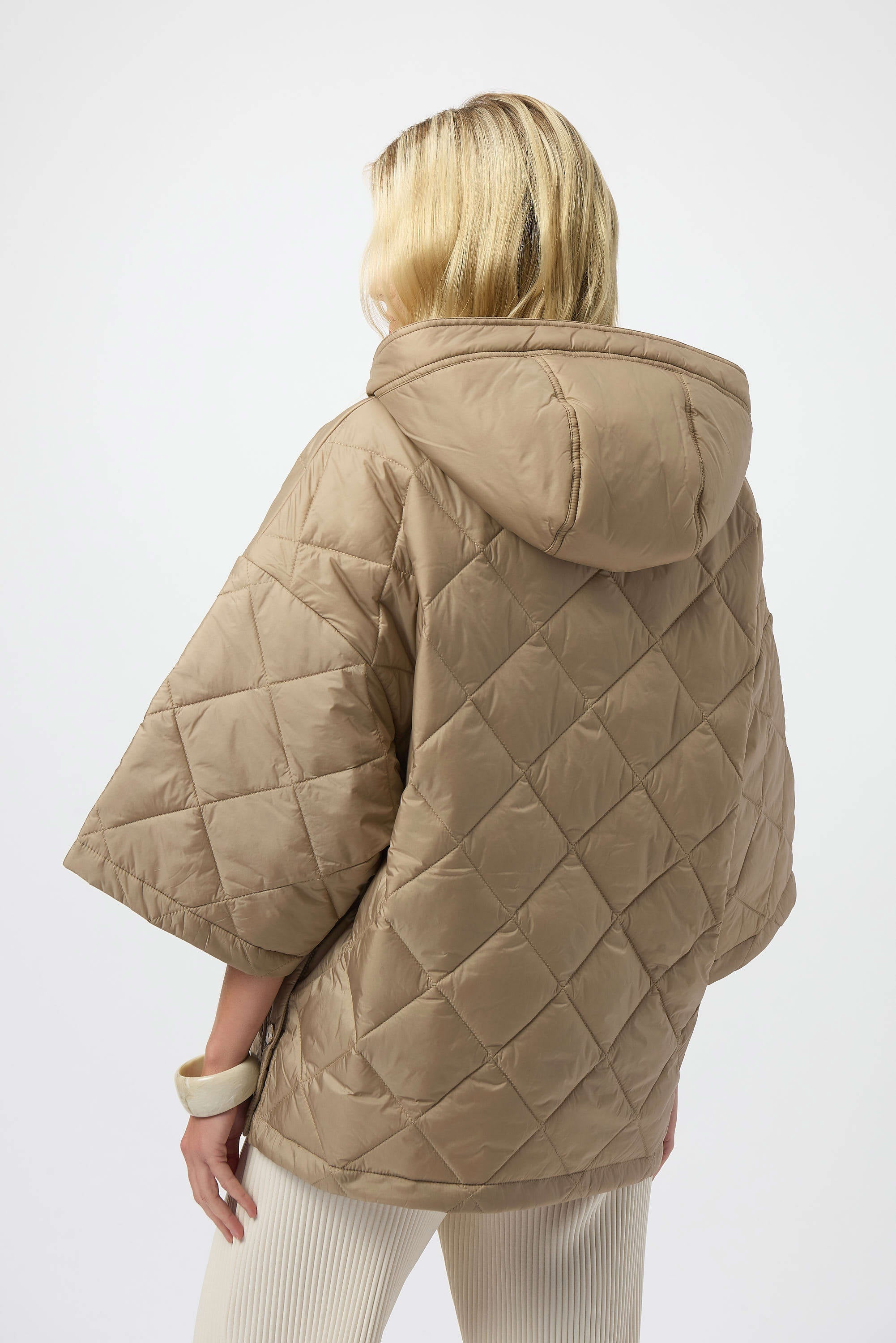 Pre- Order - Joseph Ribkoff Woven Diamond Quilt Hooded Jacket
254914
