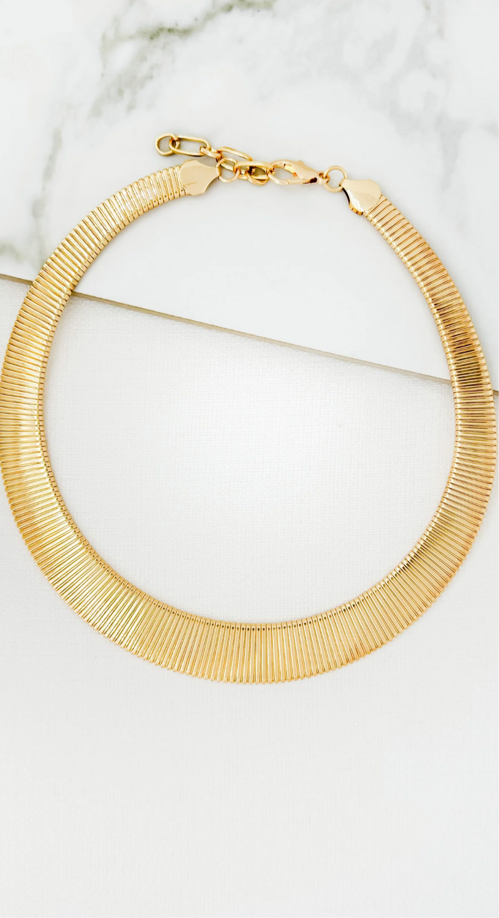 Envy Jewellery 4524/GD/N/H Gold Snake Chain Necklace