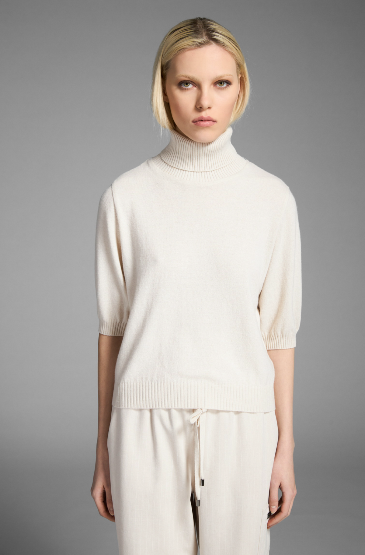 Tricot Chic Fine Knit Polo Neck Sweater Style S322